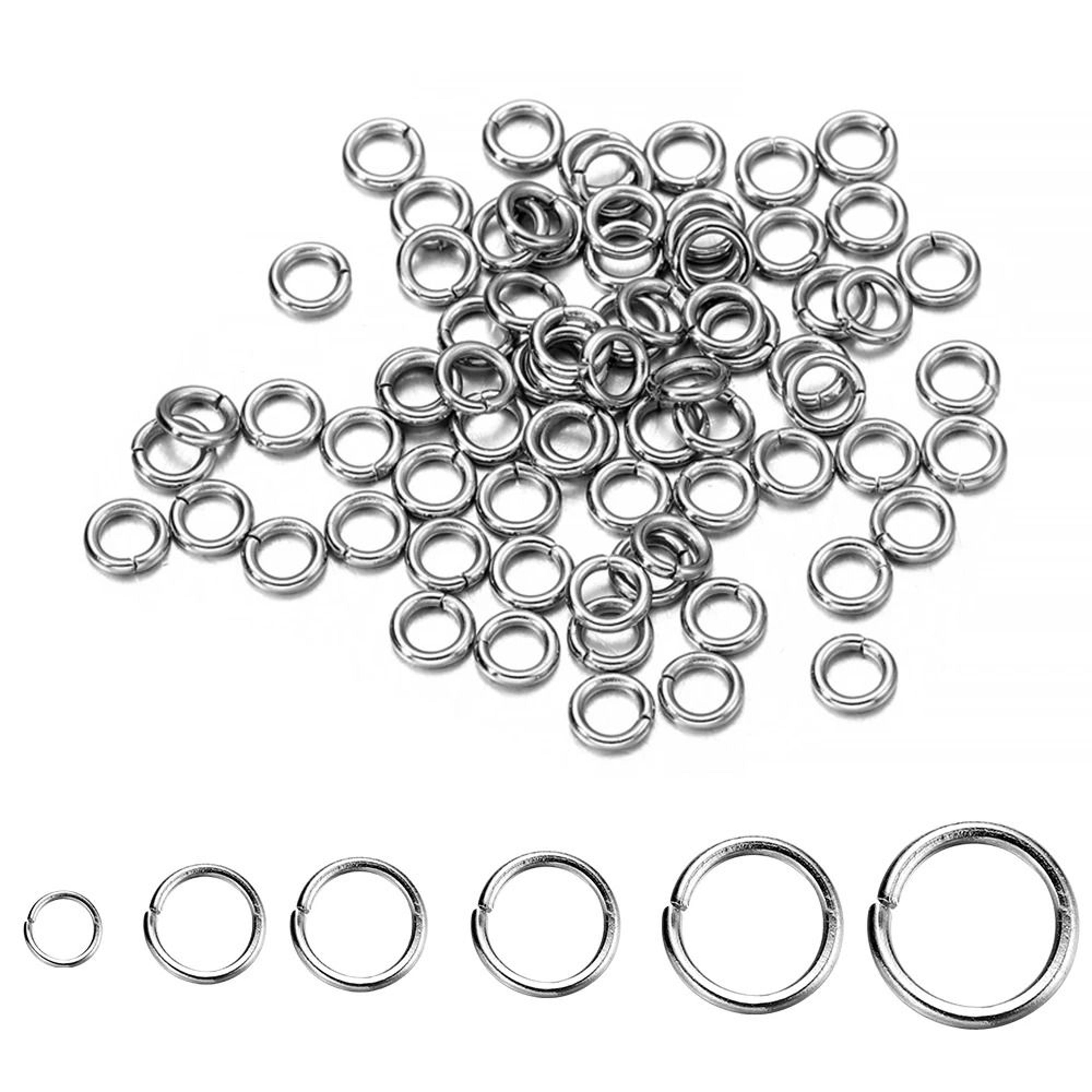 stainless steel split rings for diy jewelry making 30 to 200 piece set