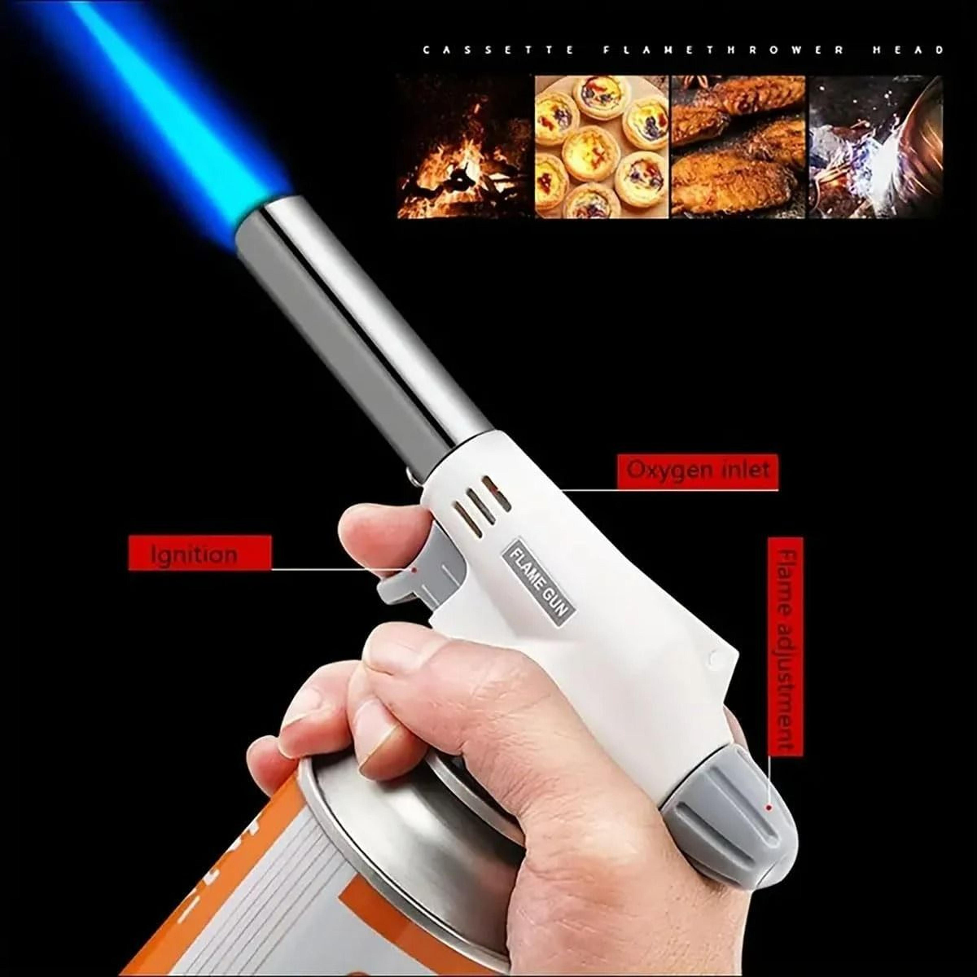 butane gas torch lighter adjustable flame burner for cooking and camping