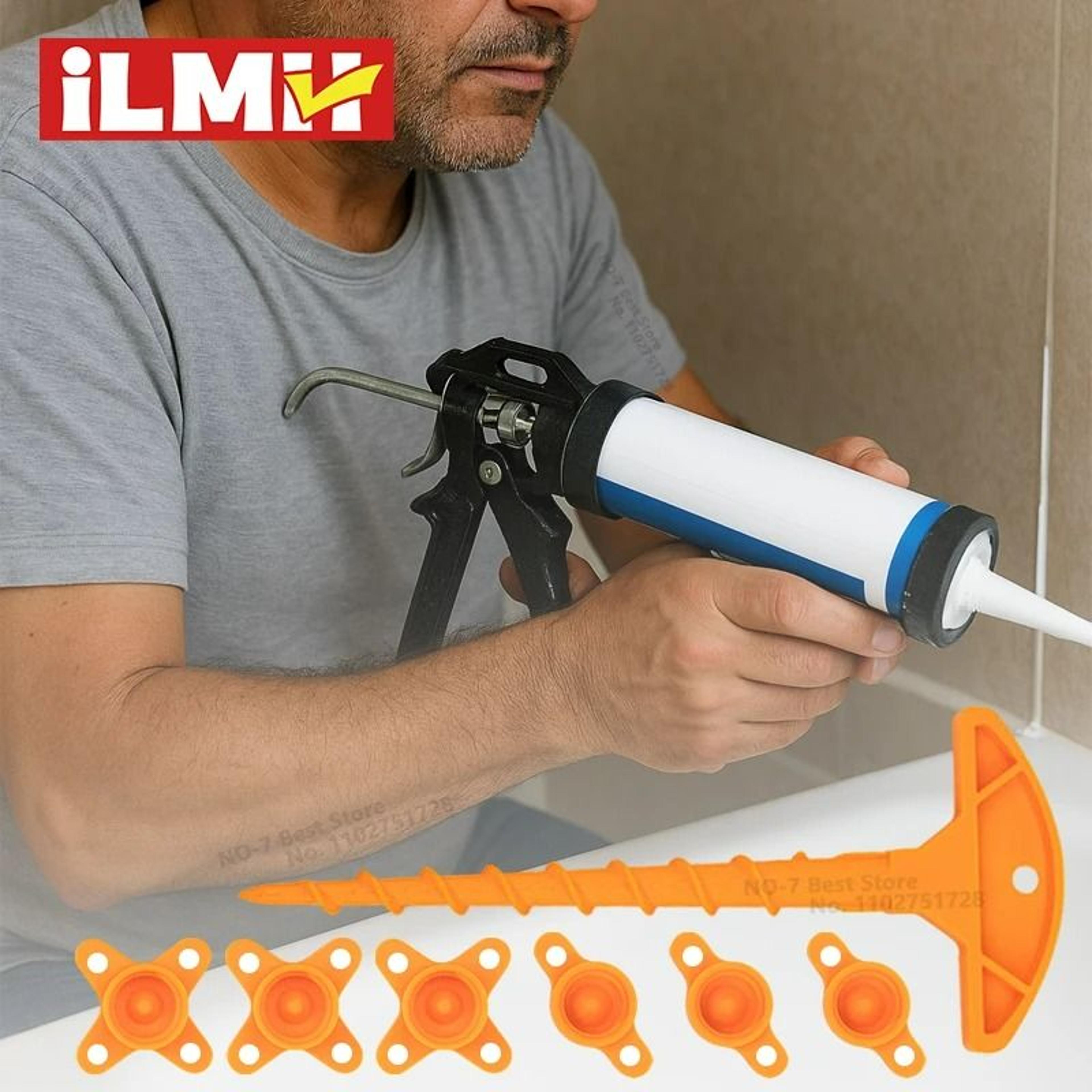 universal silicone caulk saver caps with glue nozzle cleaning tool