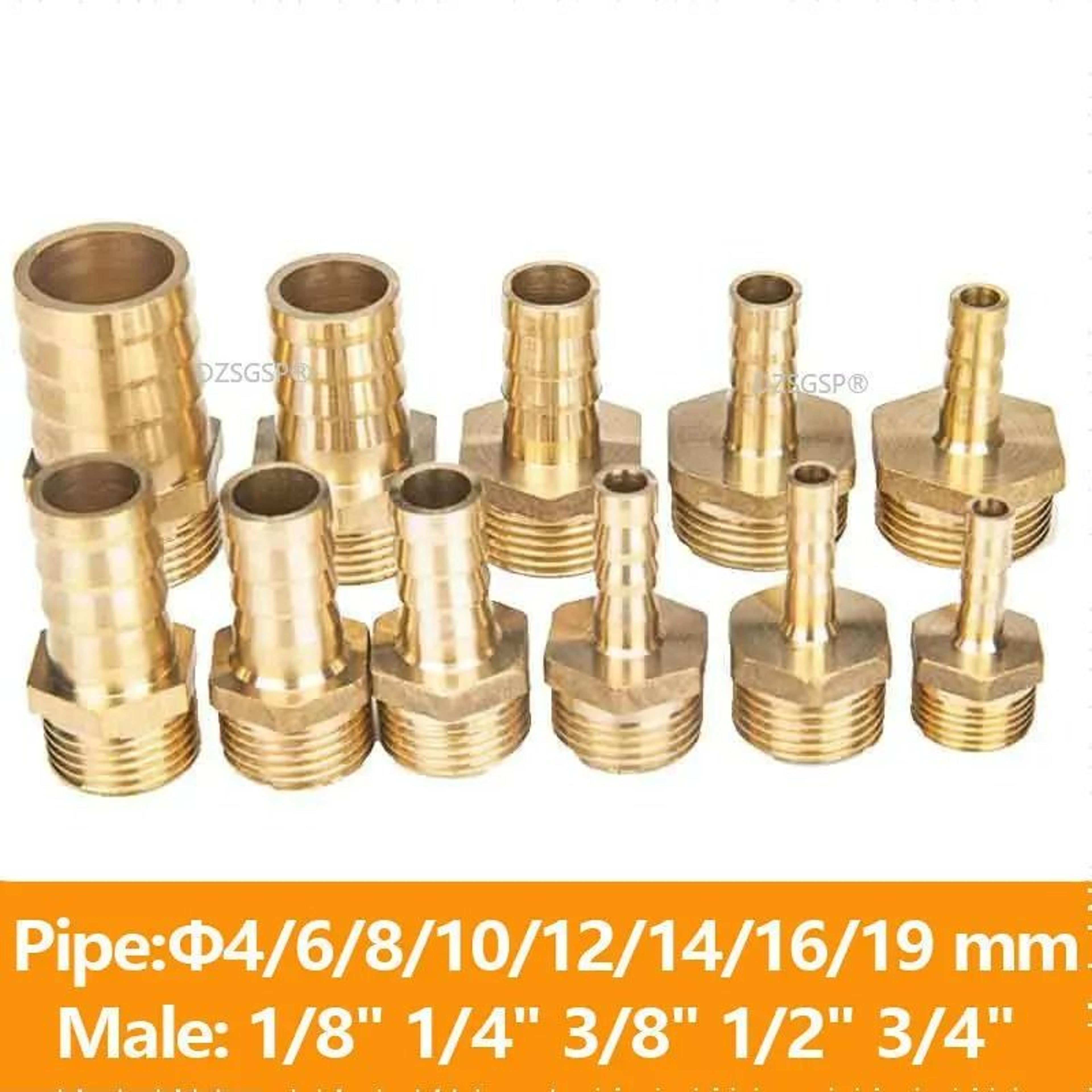 brass hose barb fitting bsp male thread pipe connector adapter