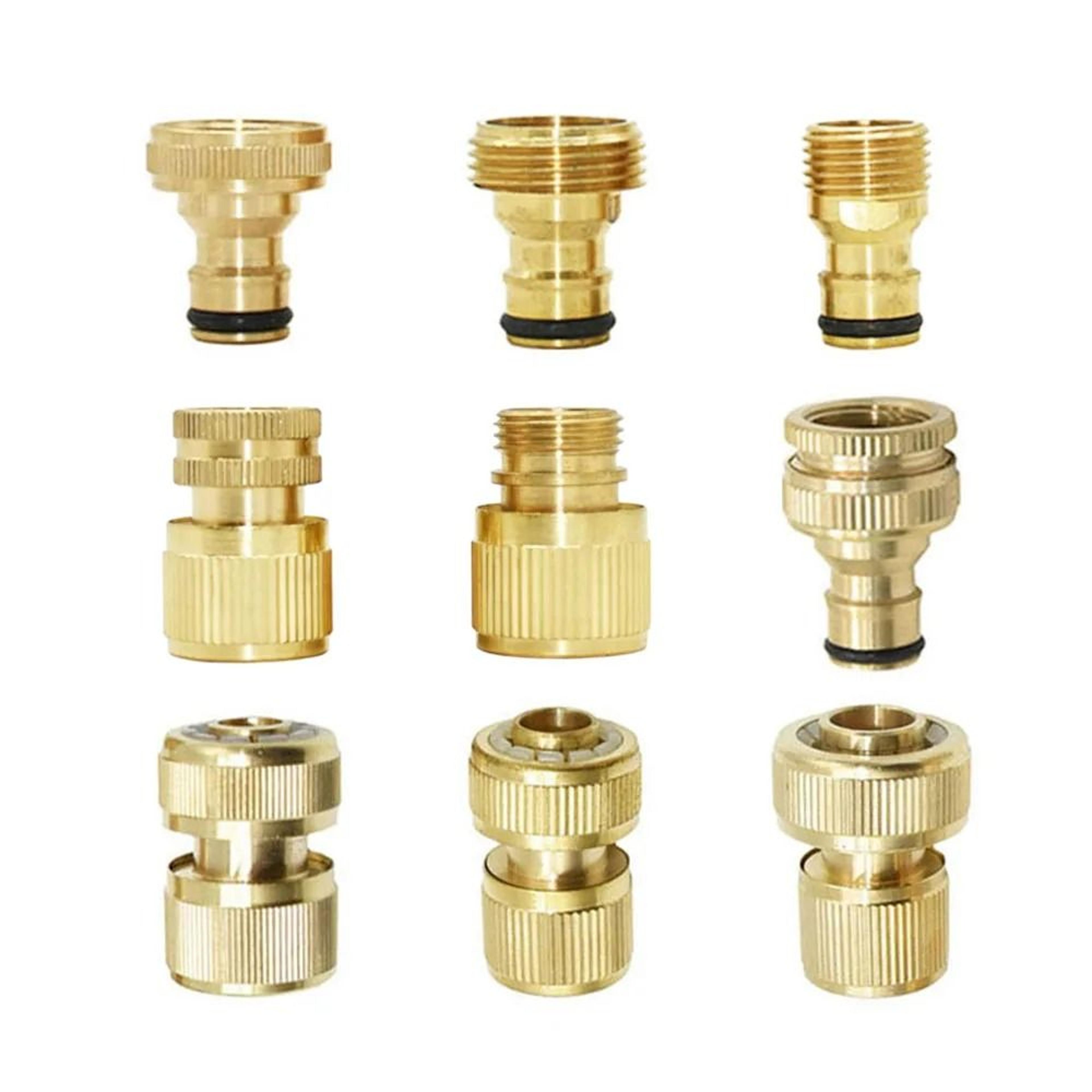 brass garden hose quick connector 1/2 3/4 and 1in thread irrigation adapter
