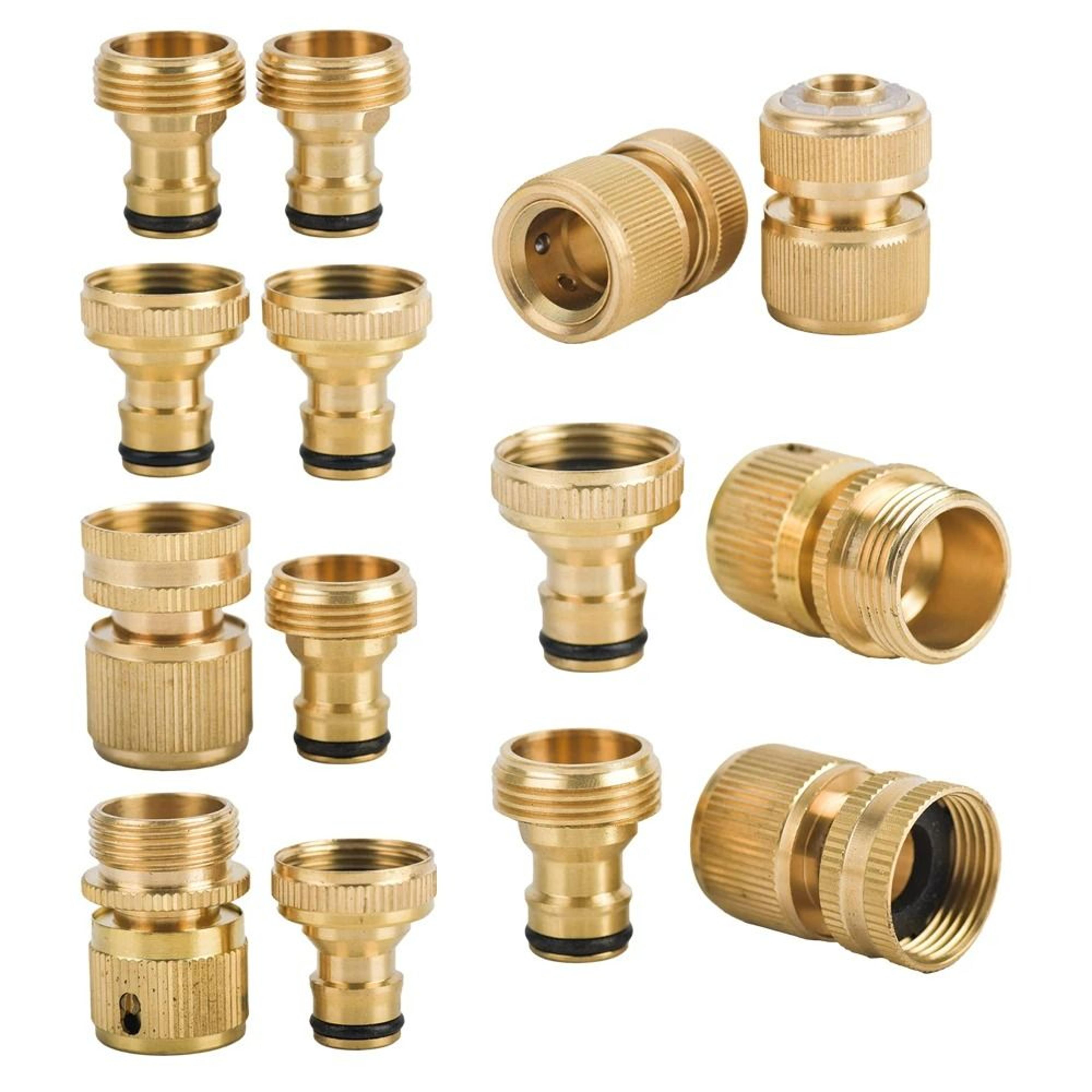 brass hose quick connector water stop garden tap and irrigation adapter