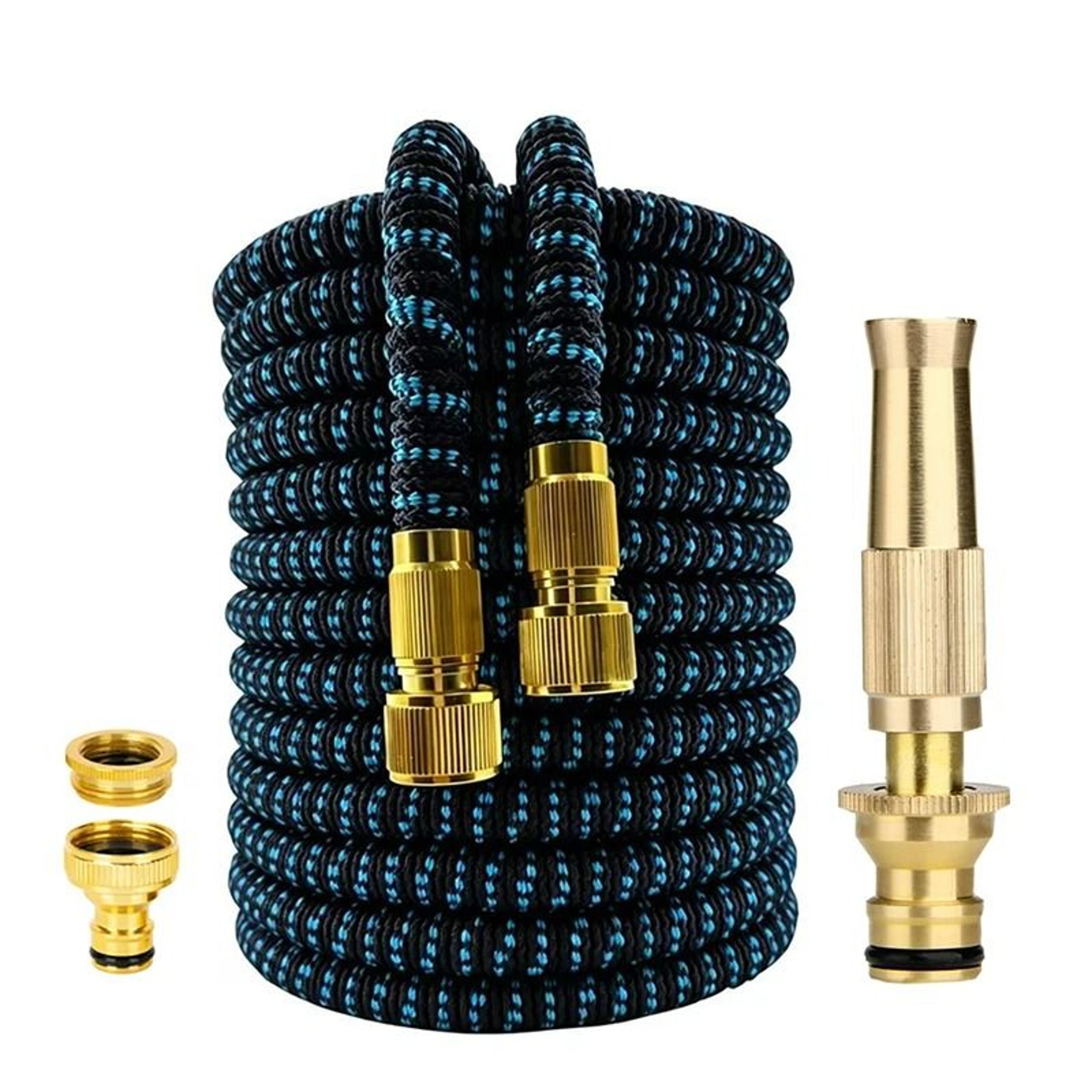 expandable garden hose with pure copper high pressure spray nozzle