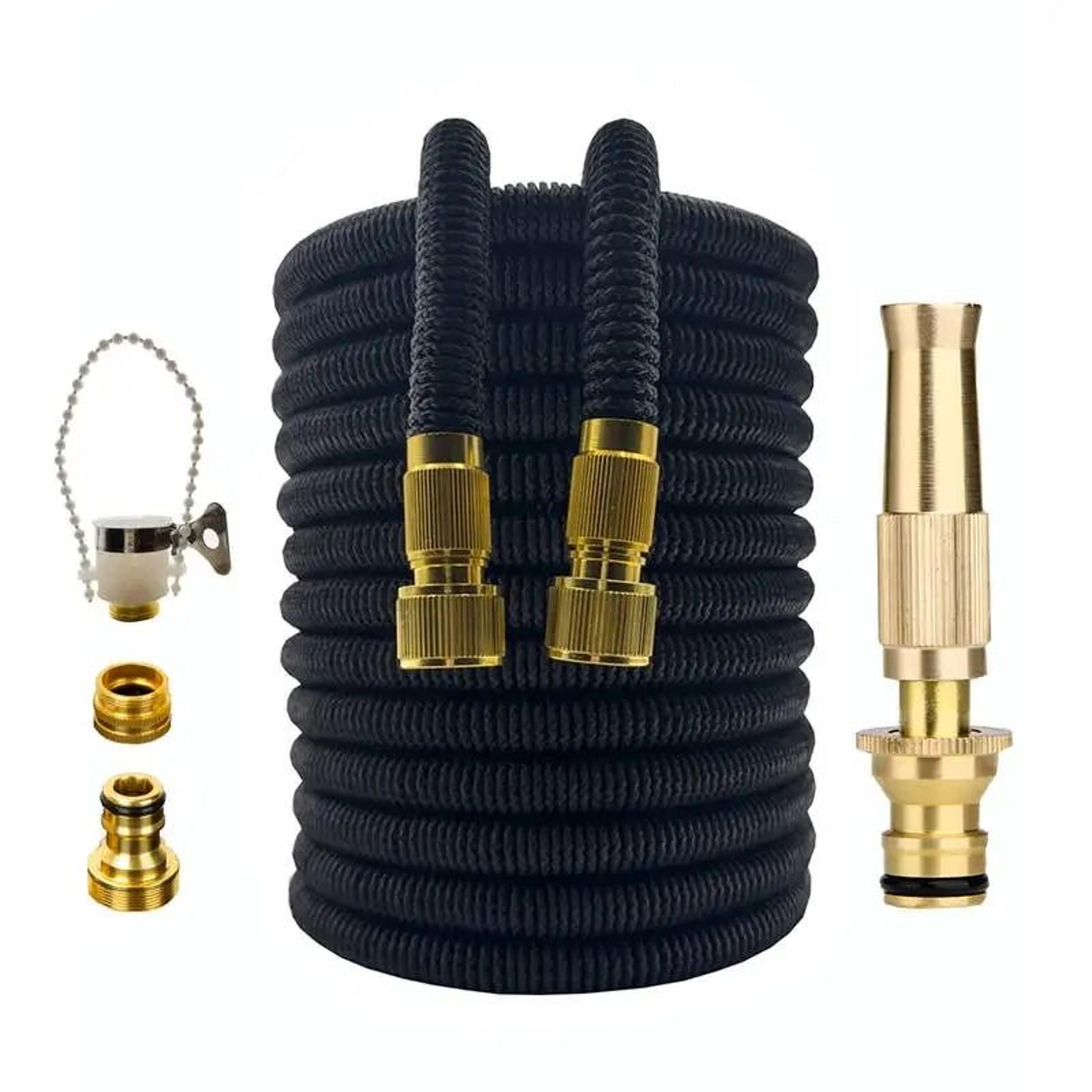 expandable garden hose with high pressure copper nozzle