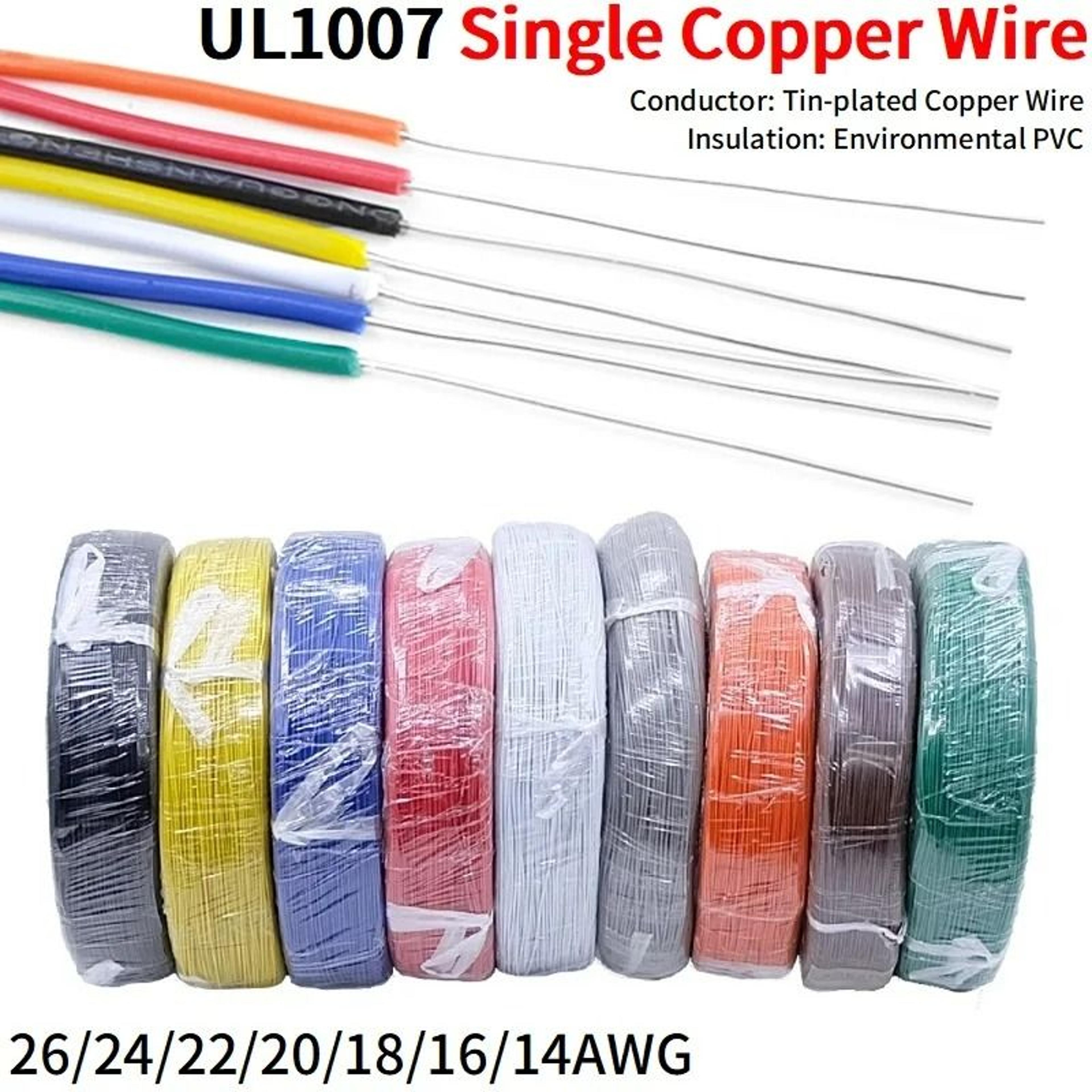 solid tinned copper wire pvc insulated electrical cable 14 to 26 awg