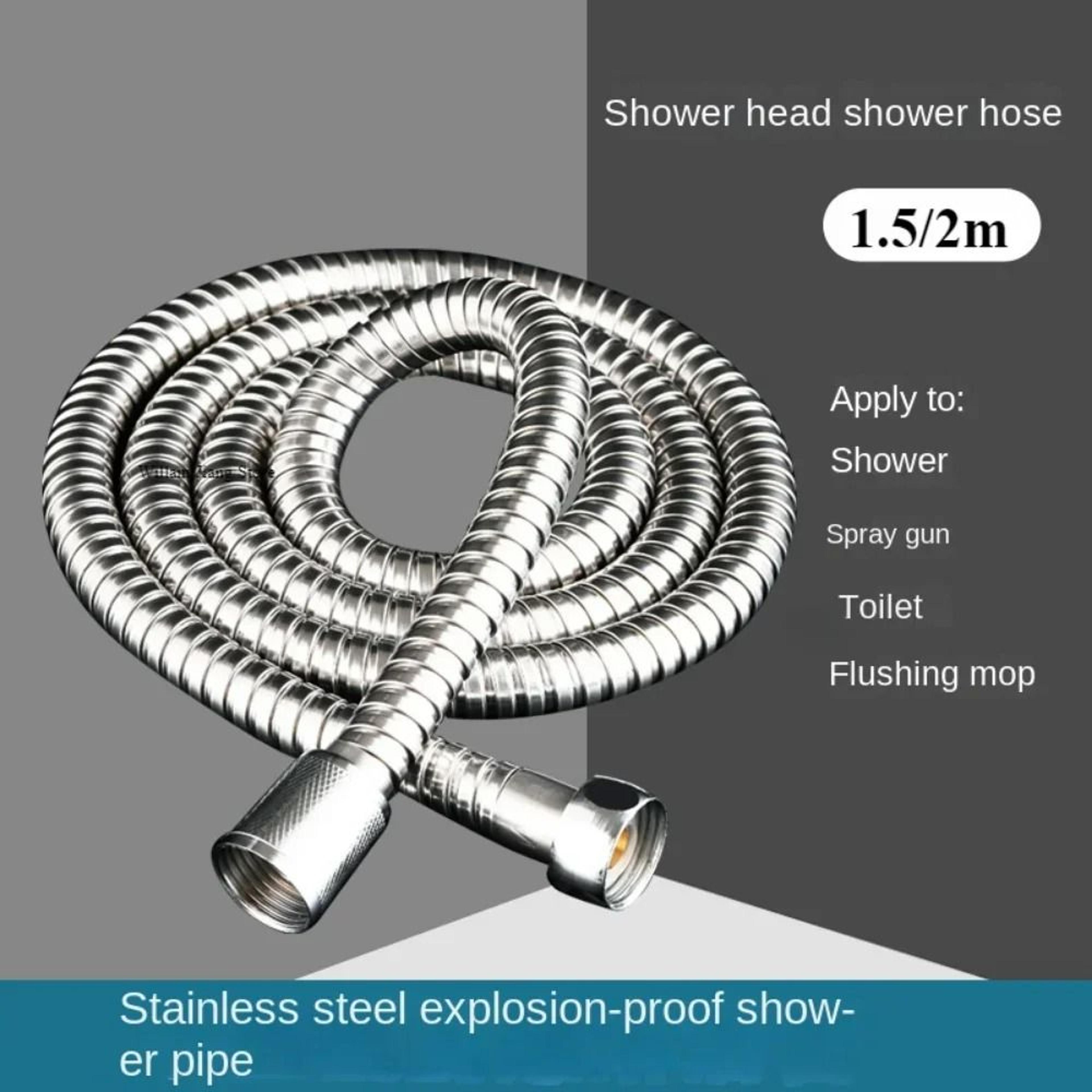 stainless steel flexible shower hose extension for handheld showers