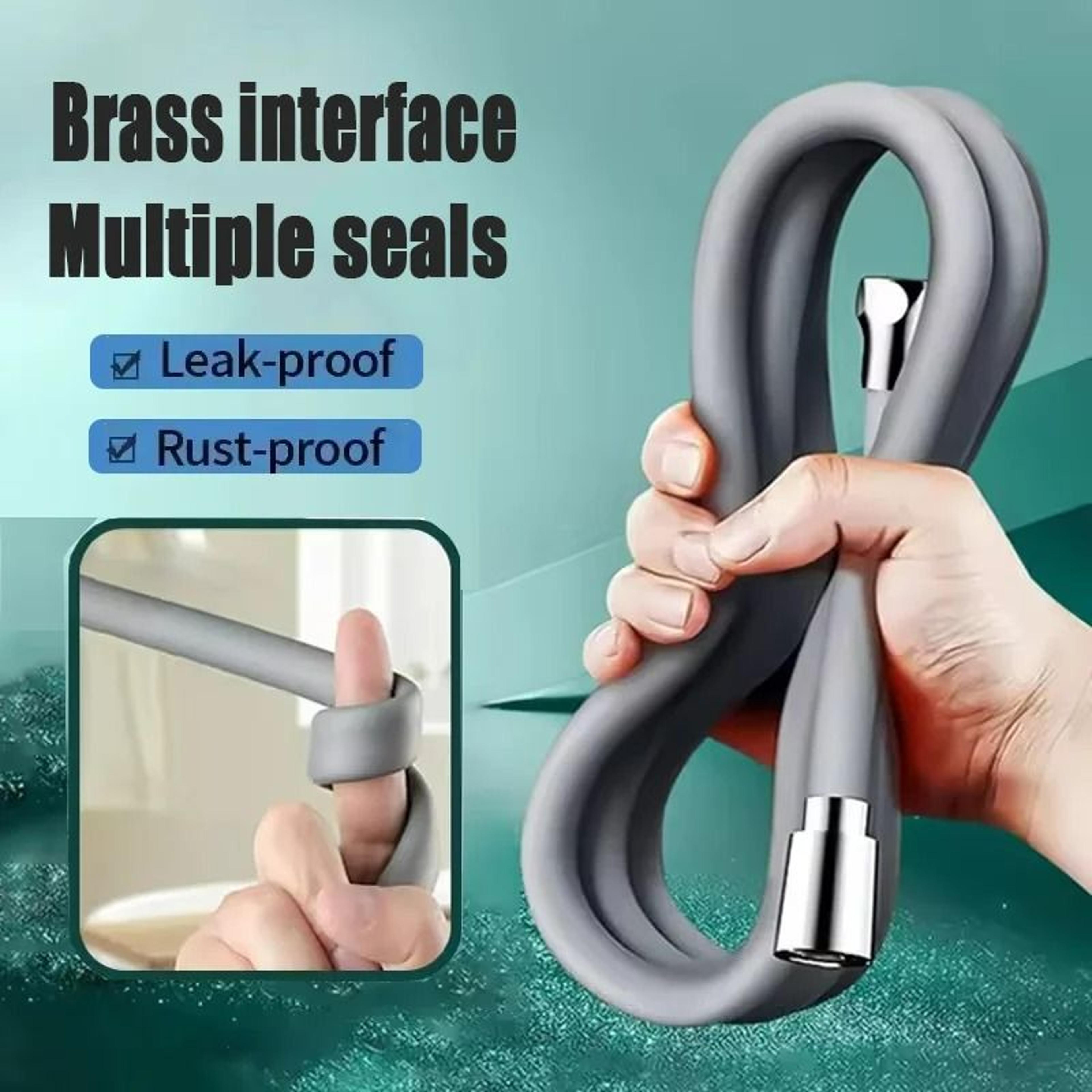 flexible silicone shower hose anti tangle handheld shower extension