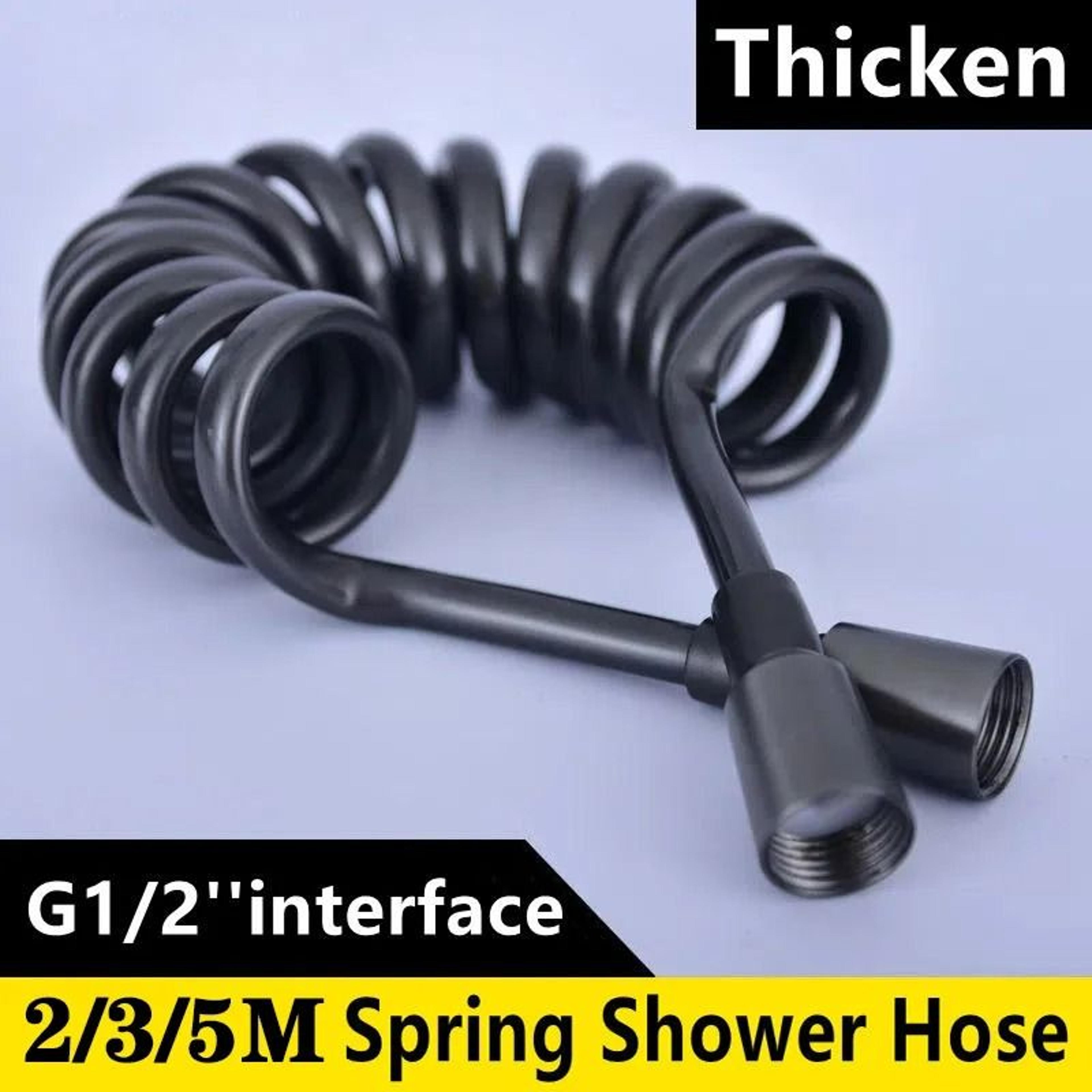 retractable coil shower hose for handheld showerhead and bidet sprayer