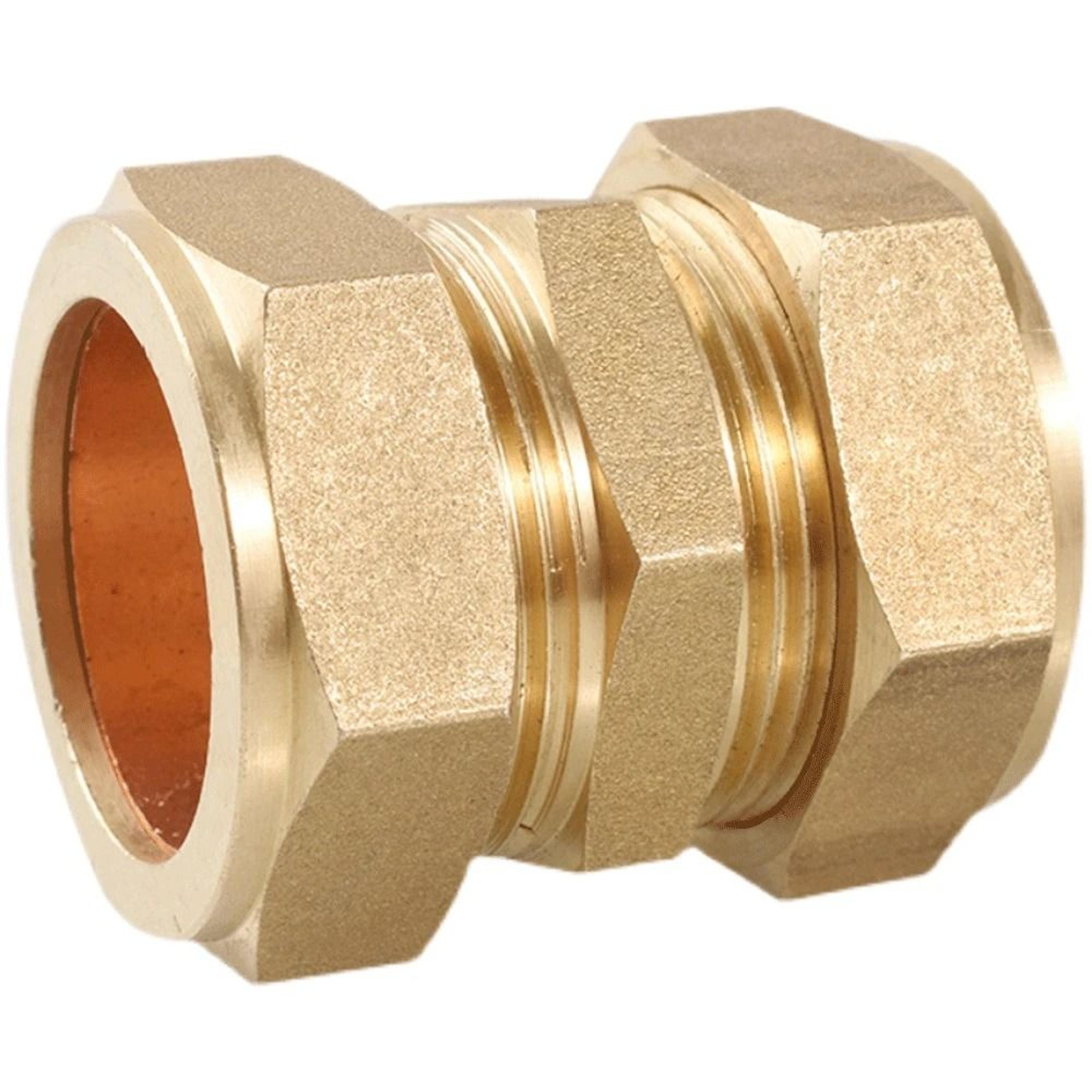 brass compression union pipe fitting for copper tubing and hvac systems