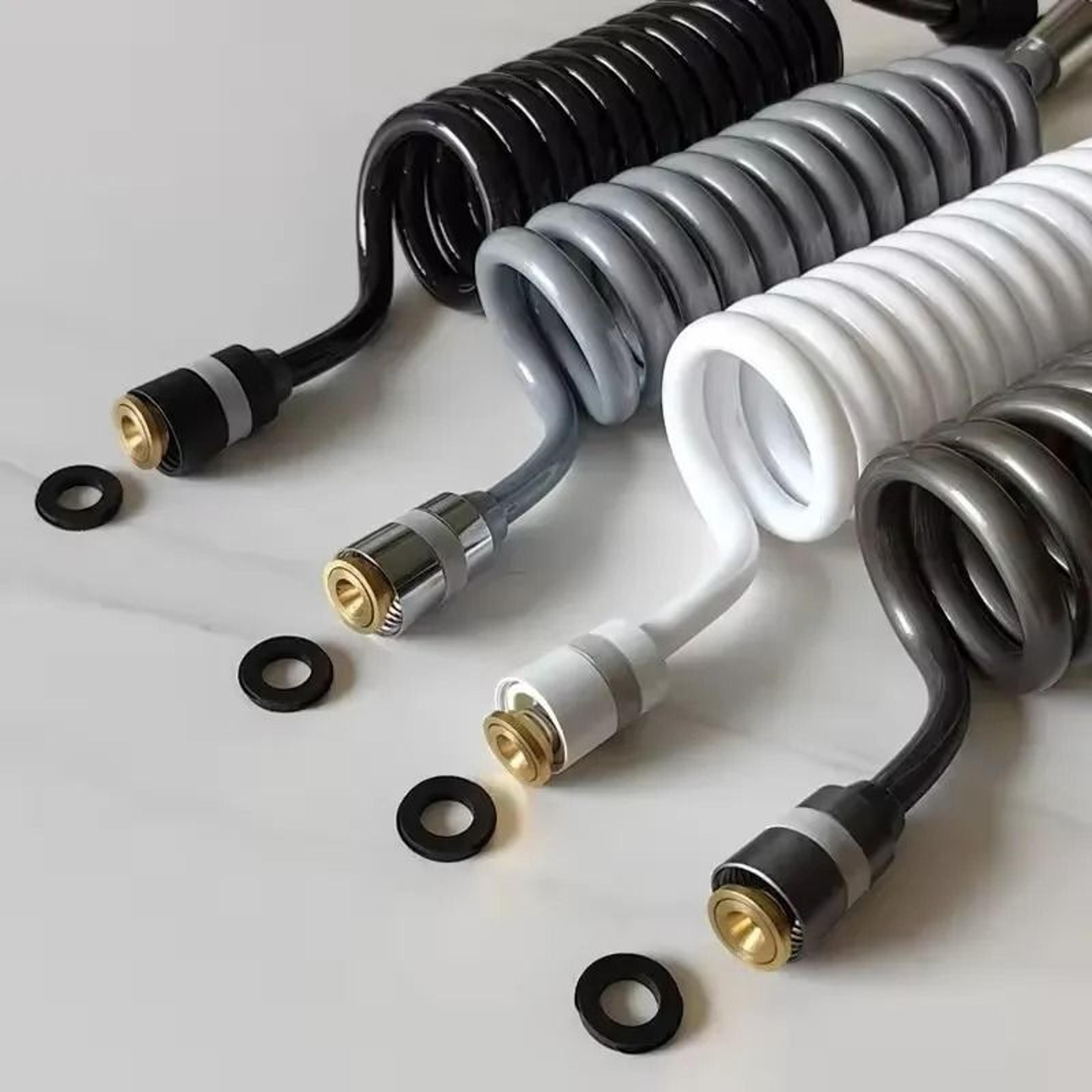 retractable spring shower hose for bidet sprayer and bathroom plumbing