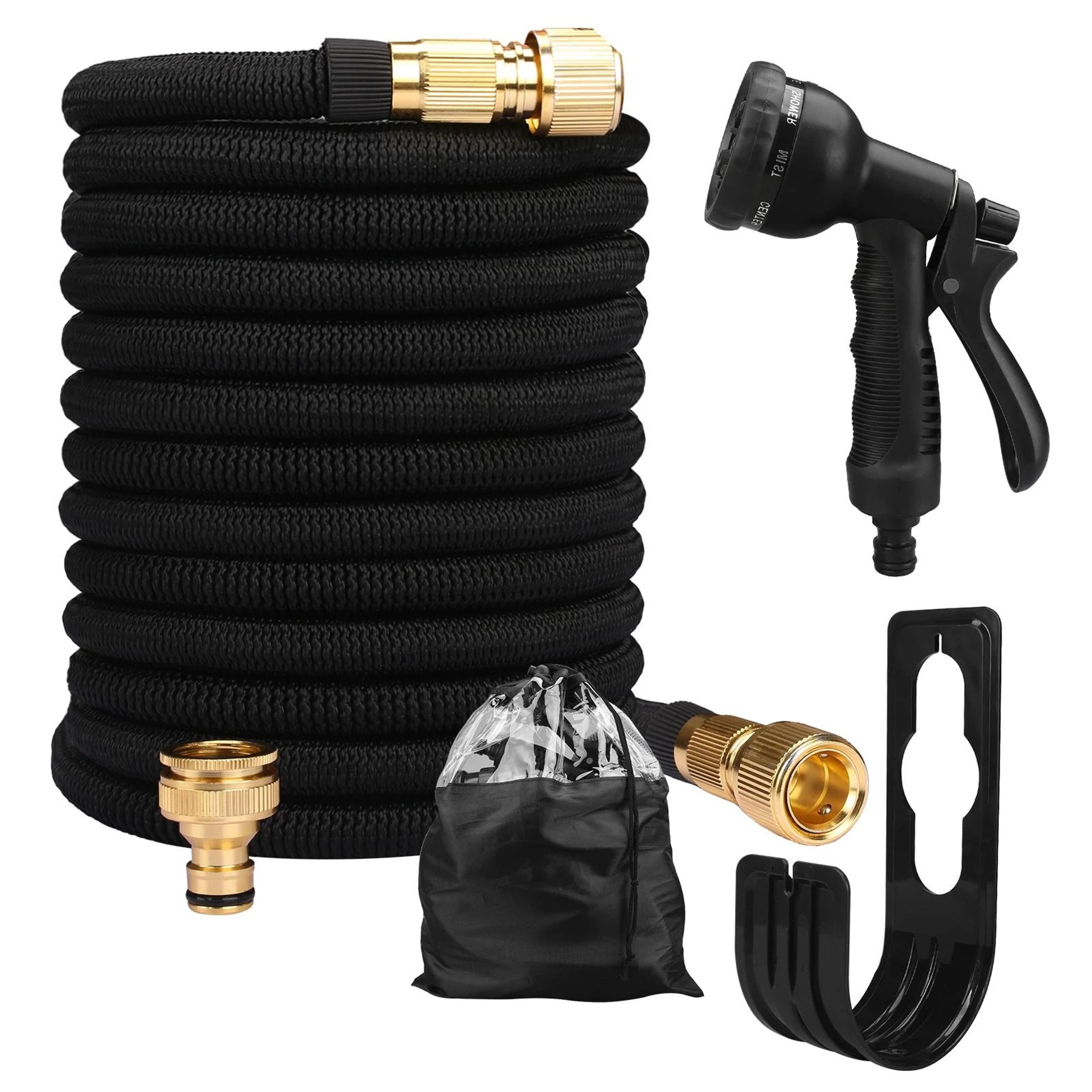 expandable garden hose with 8 mode spray nozzle no kink flexible water hose