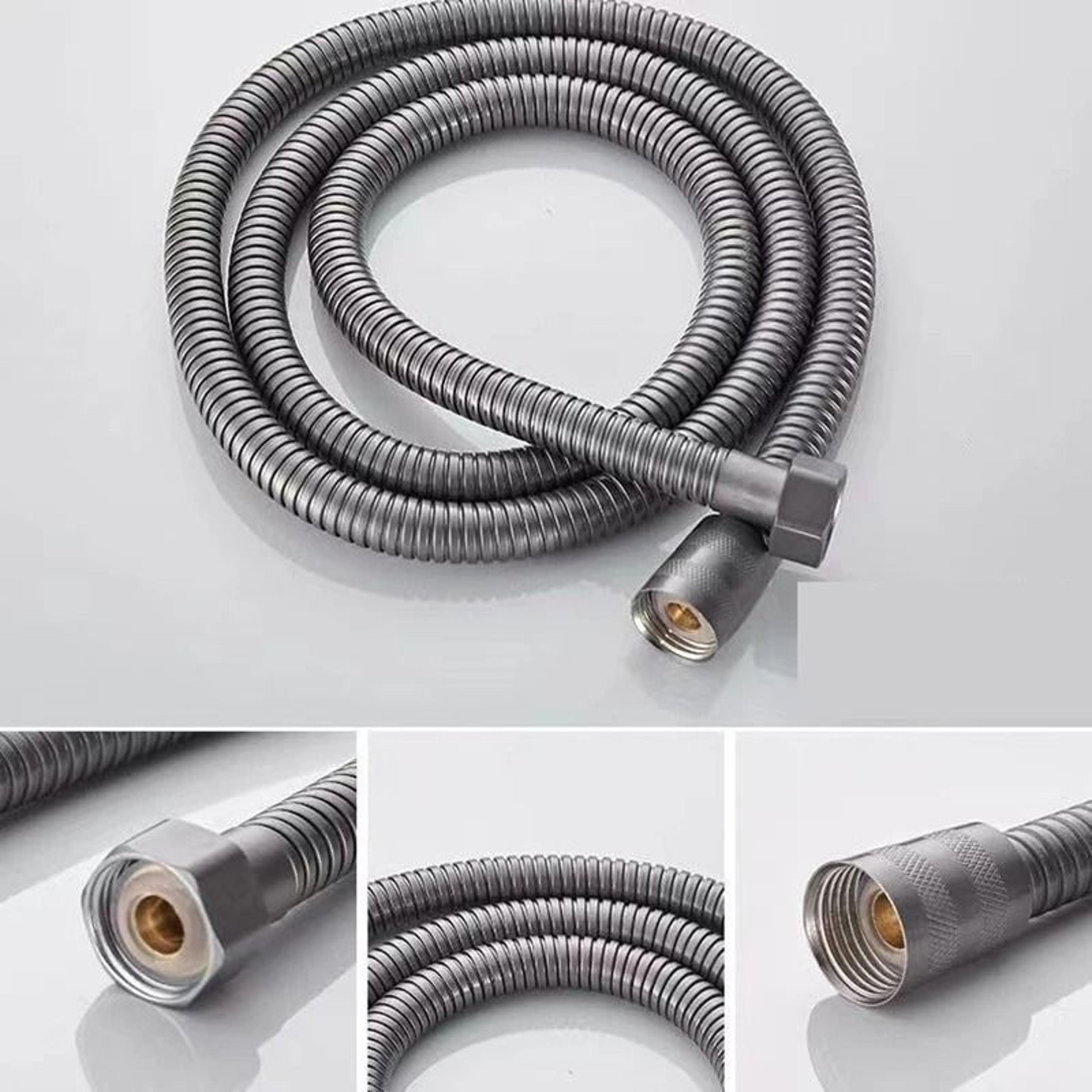 gunmetal grey stainless steel shower hose flexible handheld shower replacement