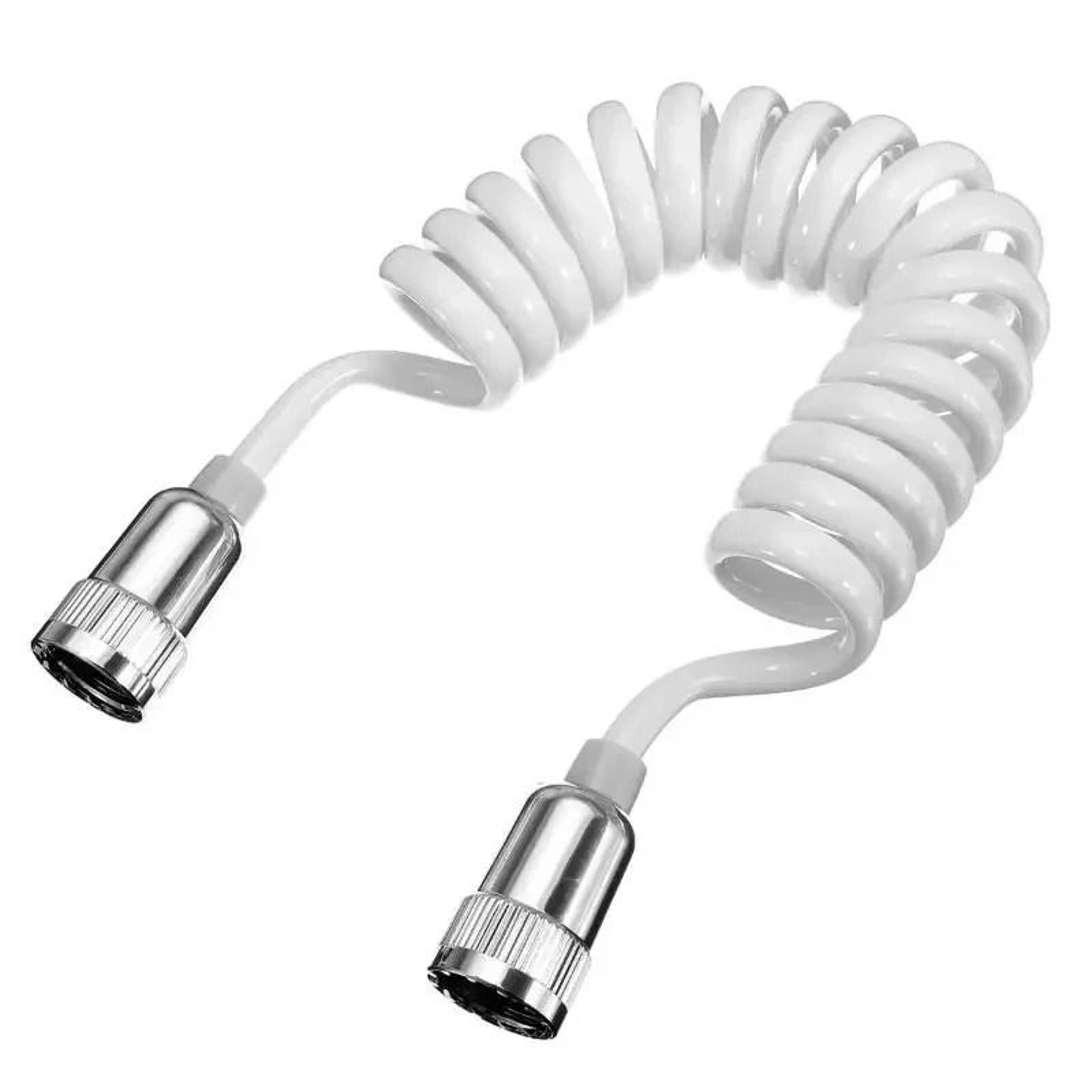 coiled flexible shower hose for handheld bidet sprayer and bathroom fixtures