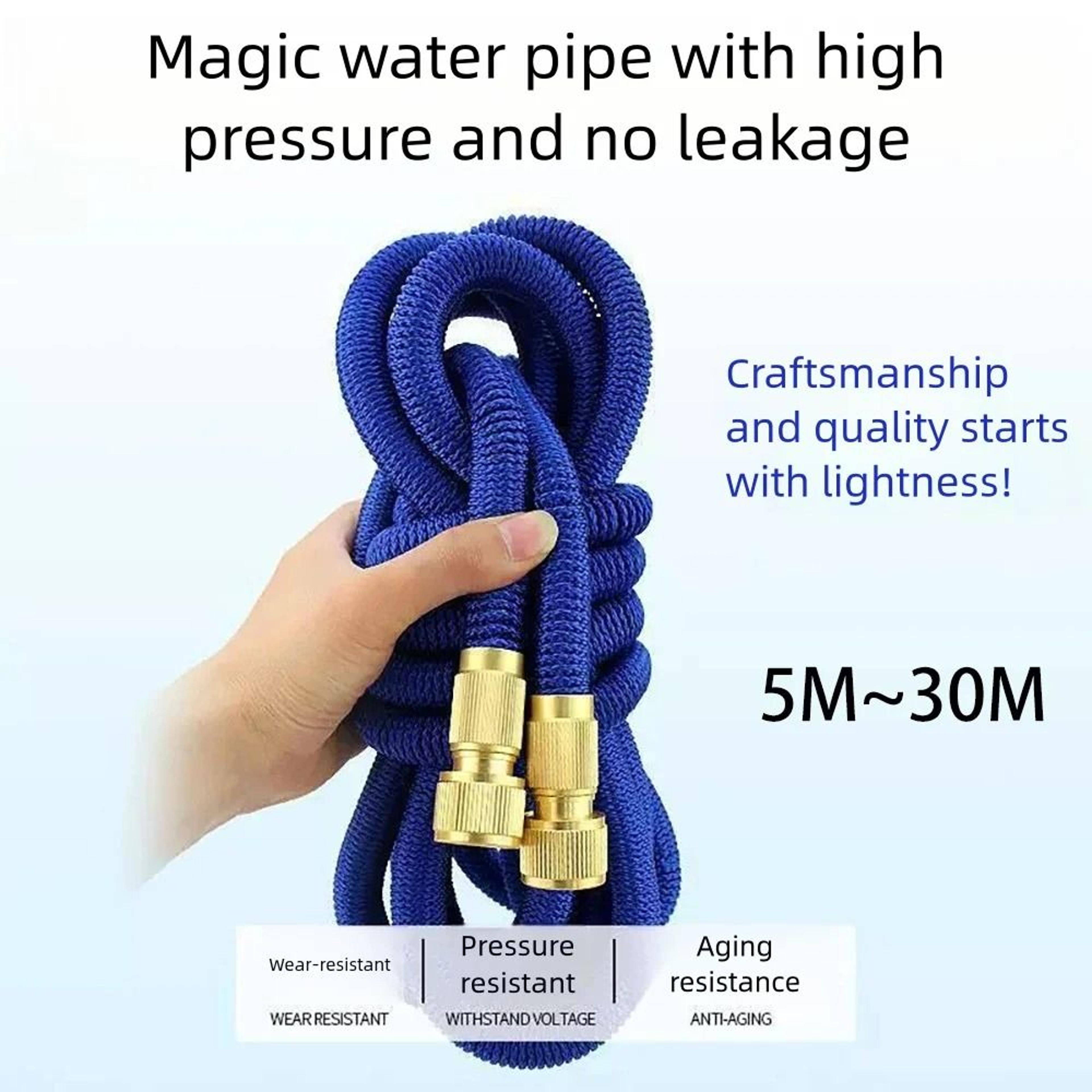 expandable high pressure car wash hose with water spray gun