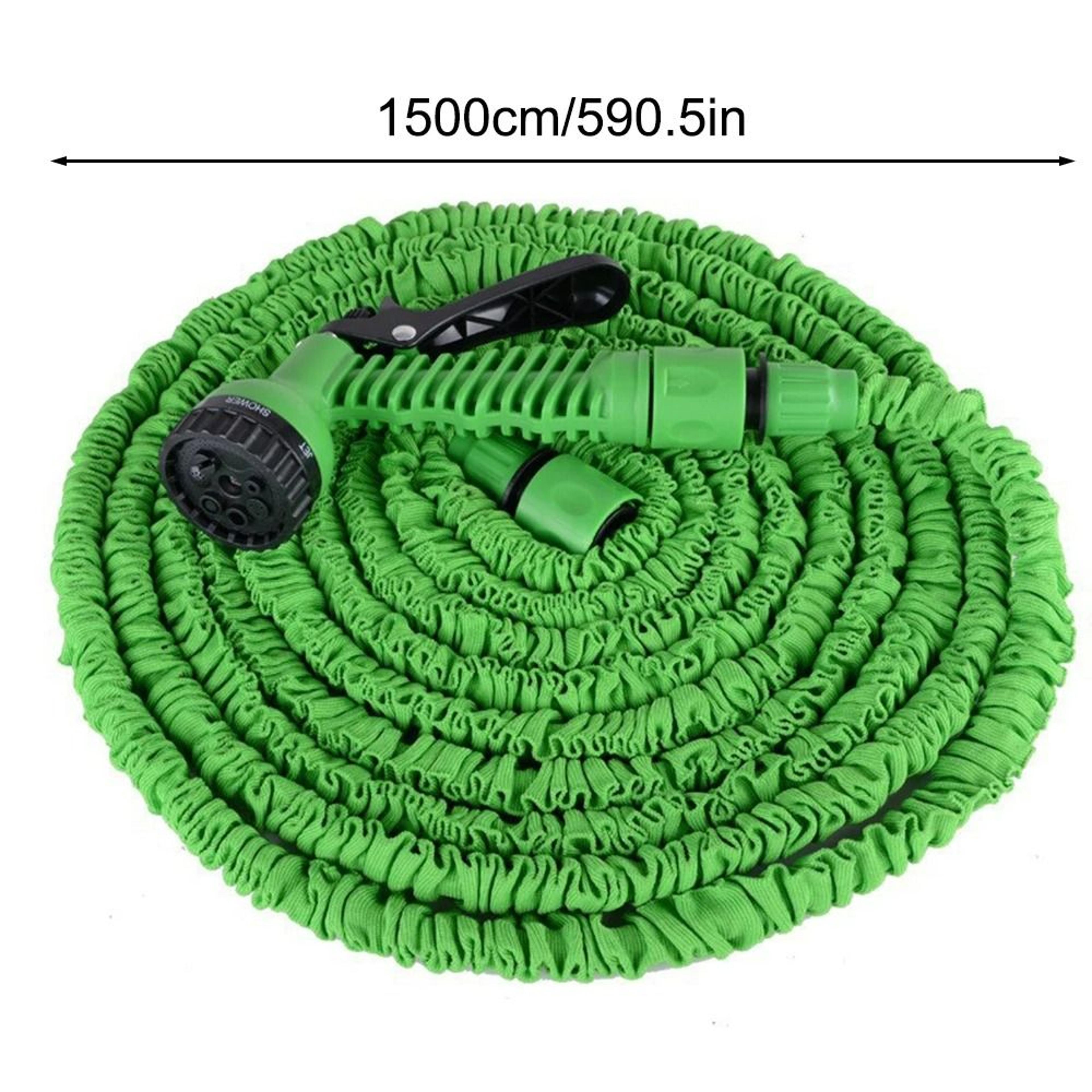 expandable garden hose with high pressure water spray gun for car washing