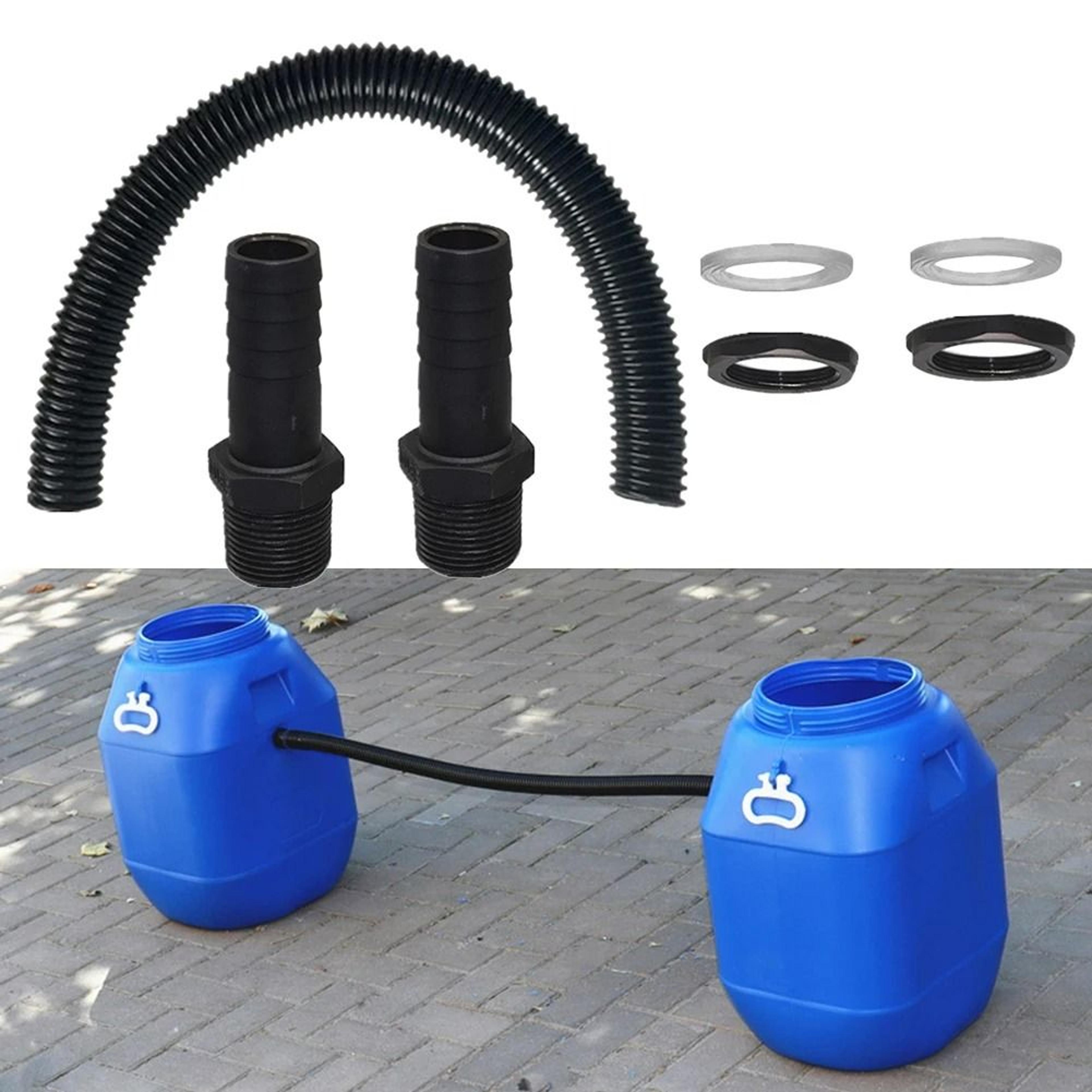rain barrel connector kit 0.98in hose link for water collection systems