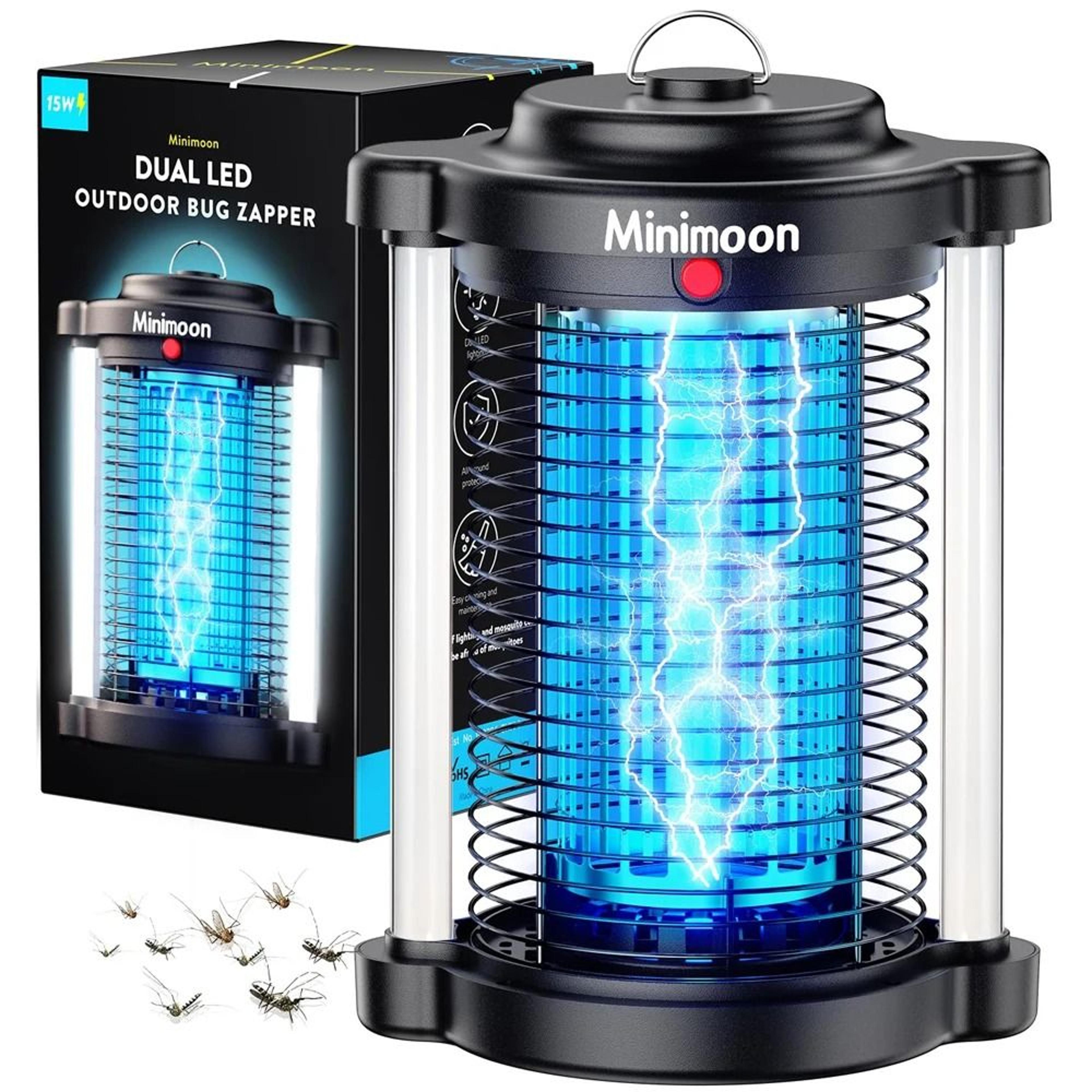 4200v outdoor bug zapper with dual led light ipx4 electric mosquito trap