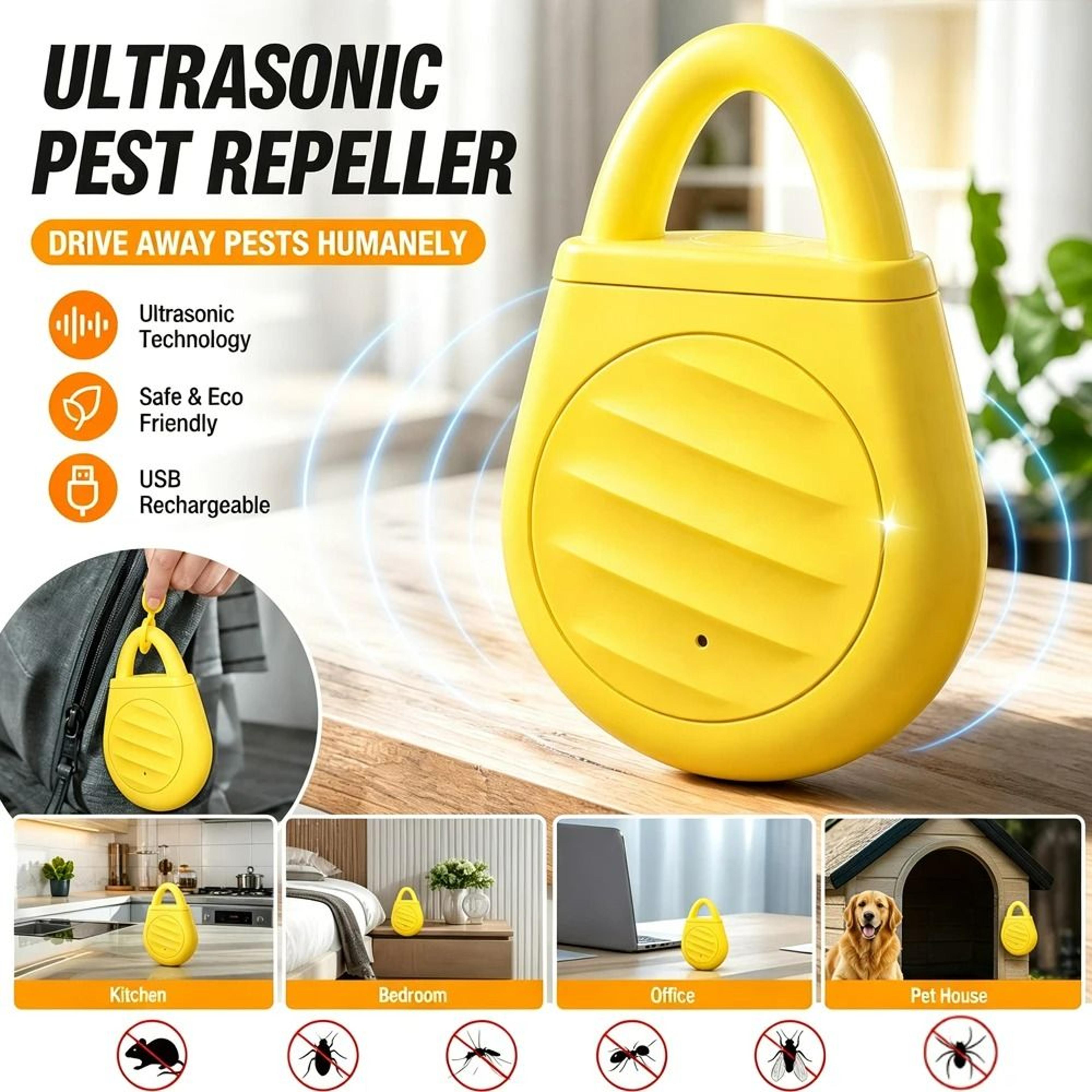 portable ultrasonic mosquito repellent for camping and outdoor use