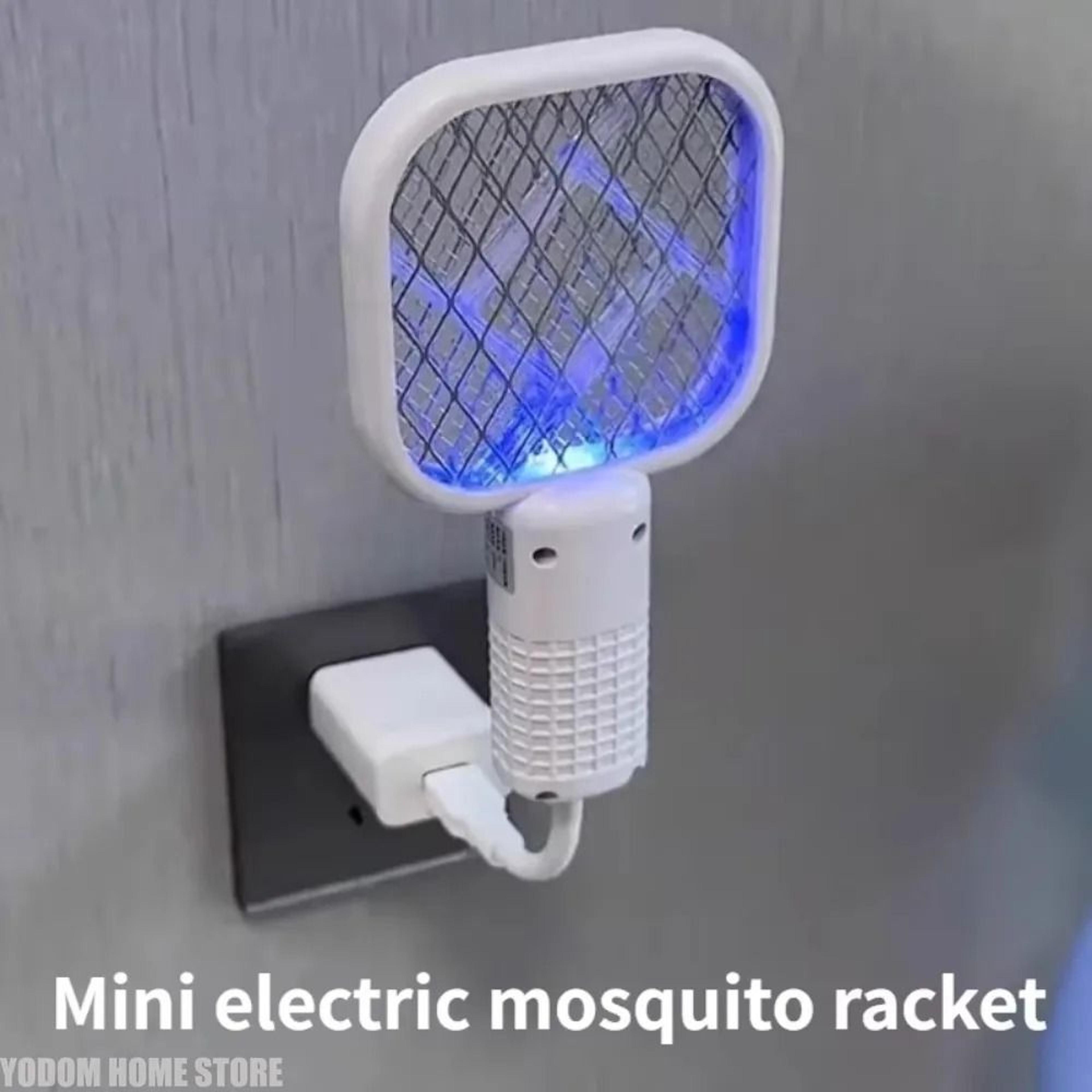 2 in 1 usb electric mosquito swatter with purple light insect trap