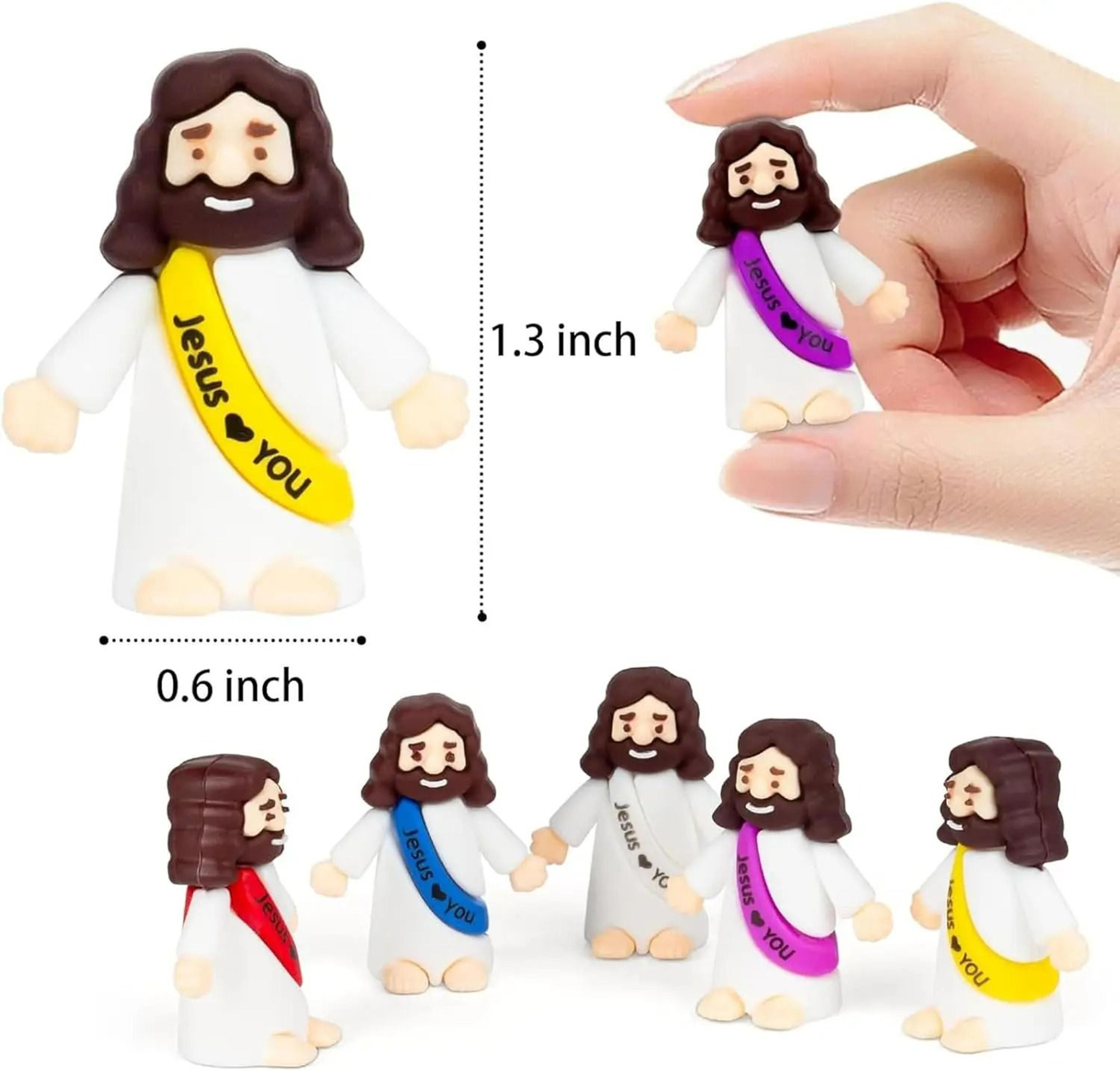 20 mini jesus figures with jesus loves you message for easter and sunday school