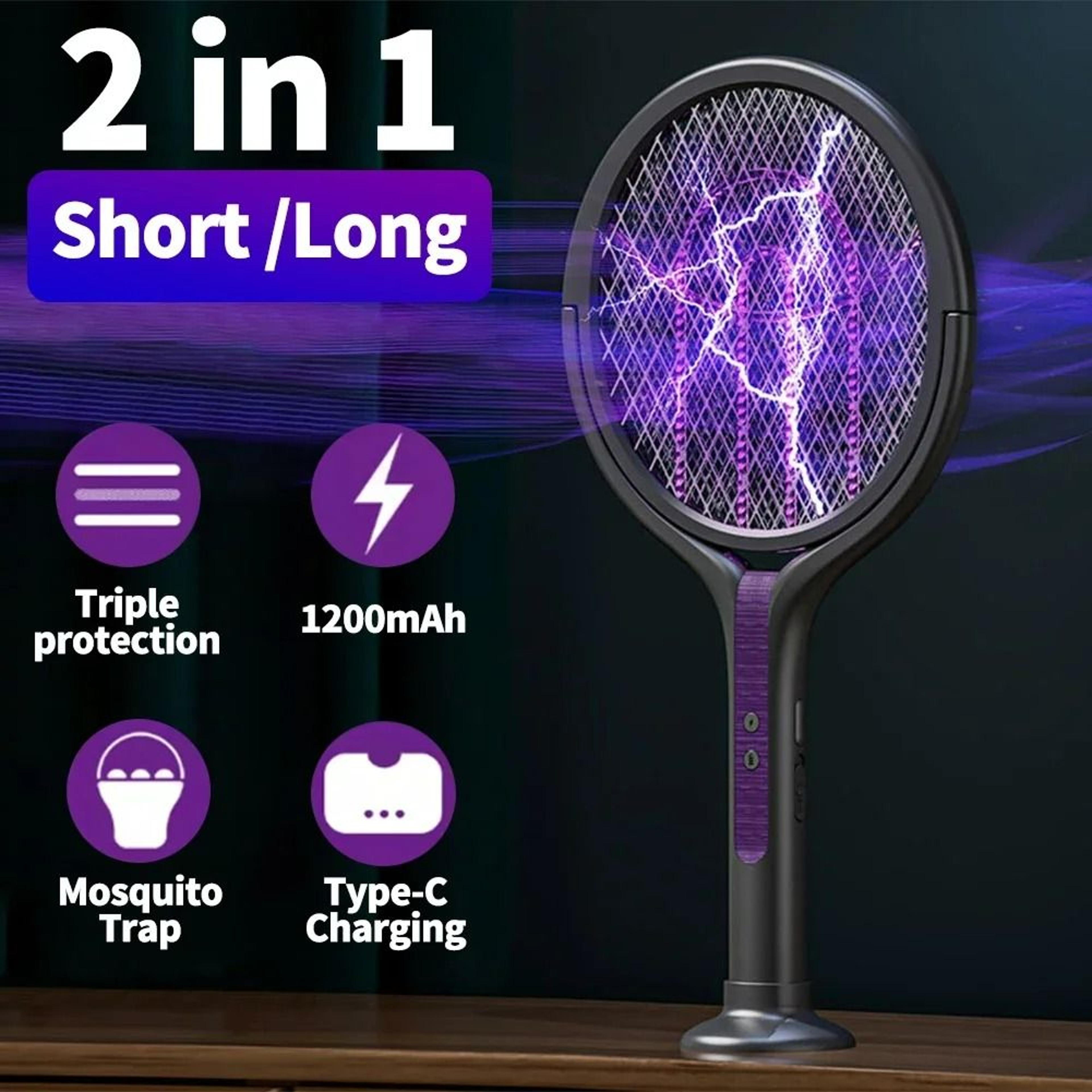 flexzap rotating electric fly swatter rechargeable 2 in 1 mosquito zapper lamp