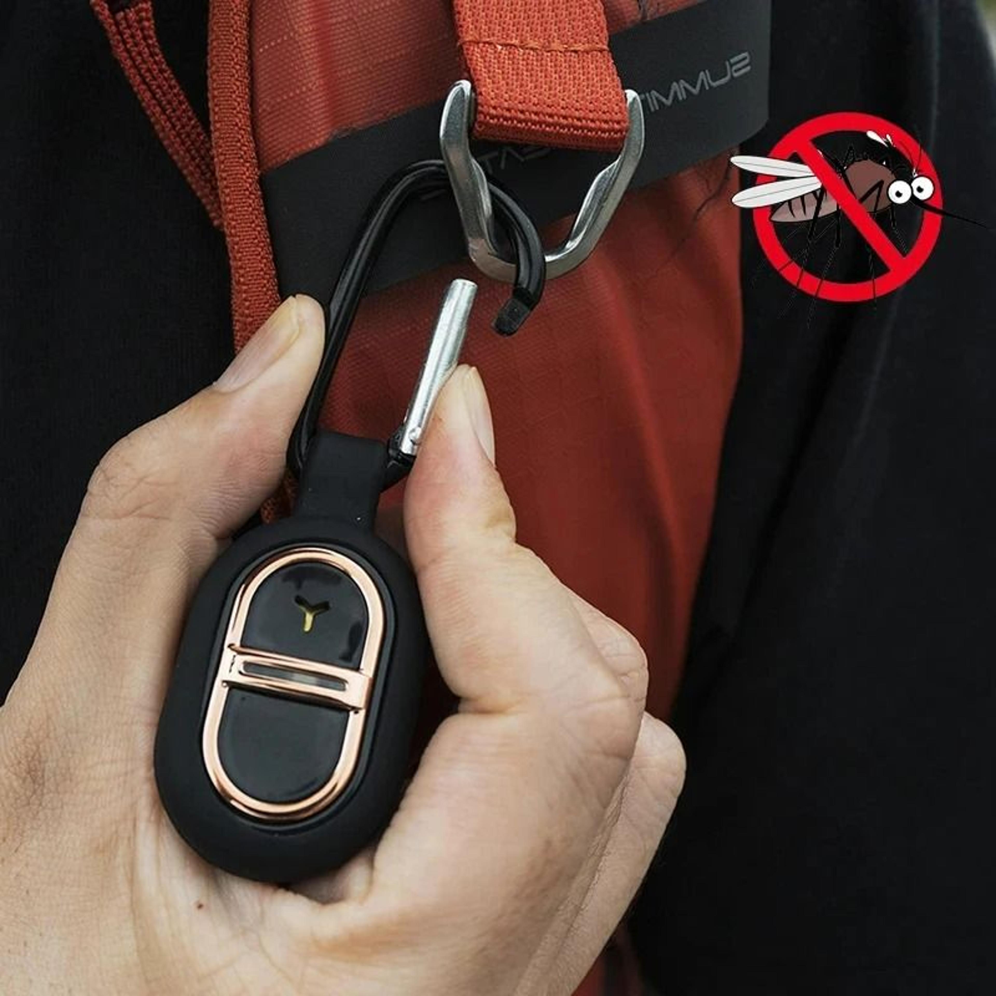 buzzguard portable ultrasonic mosquito repeller carabiner keychain