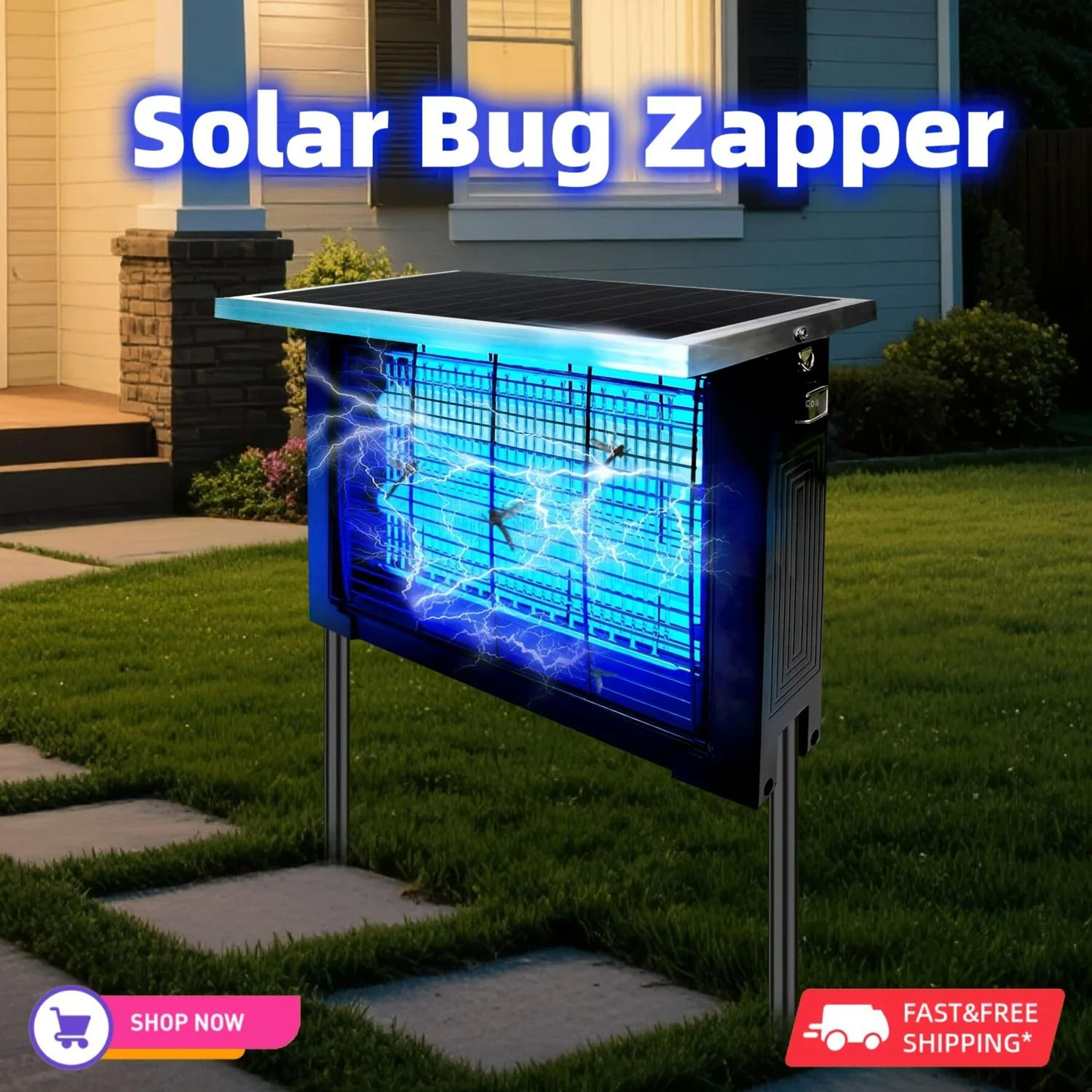 solarguard rechargeable outdoor bug zapper for patio garden and camping