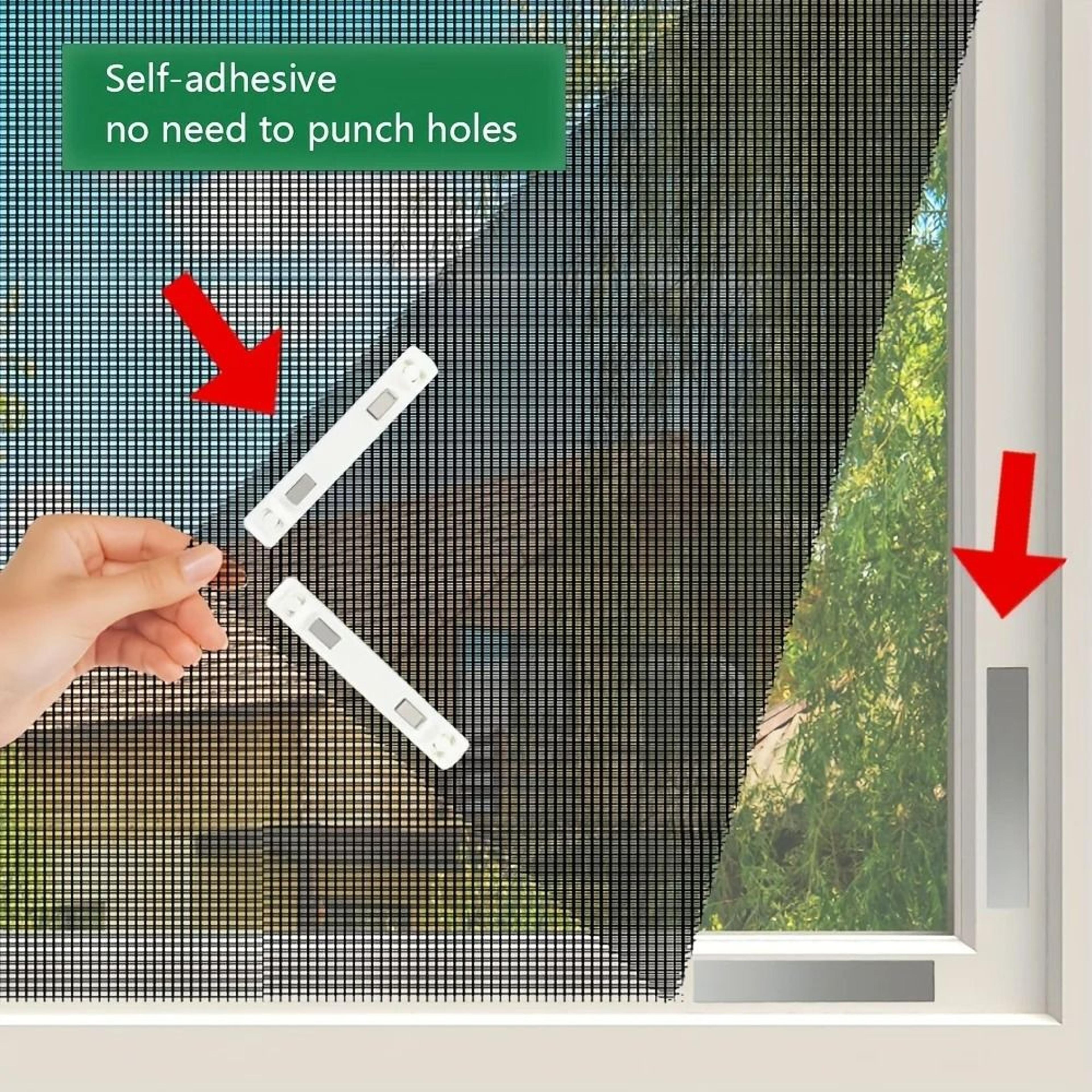 magnafit adjustable magnetic mosquito window screen no drill breathable mesh kit