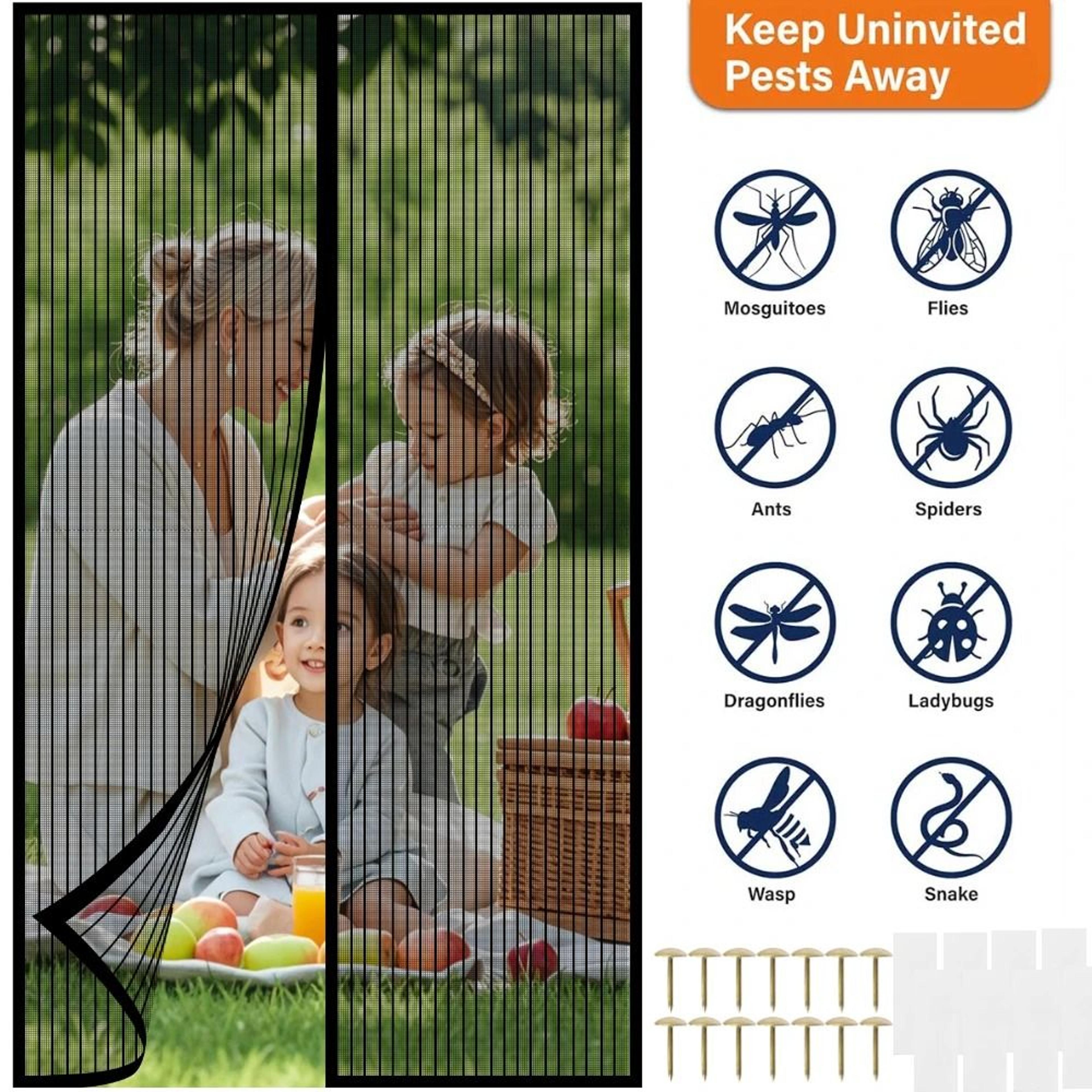 breezelock magnetic mosquito screen door automatic closing insect mesh curtain