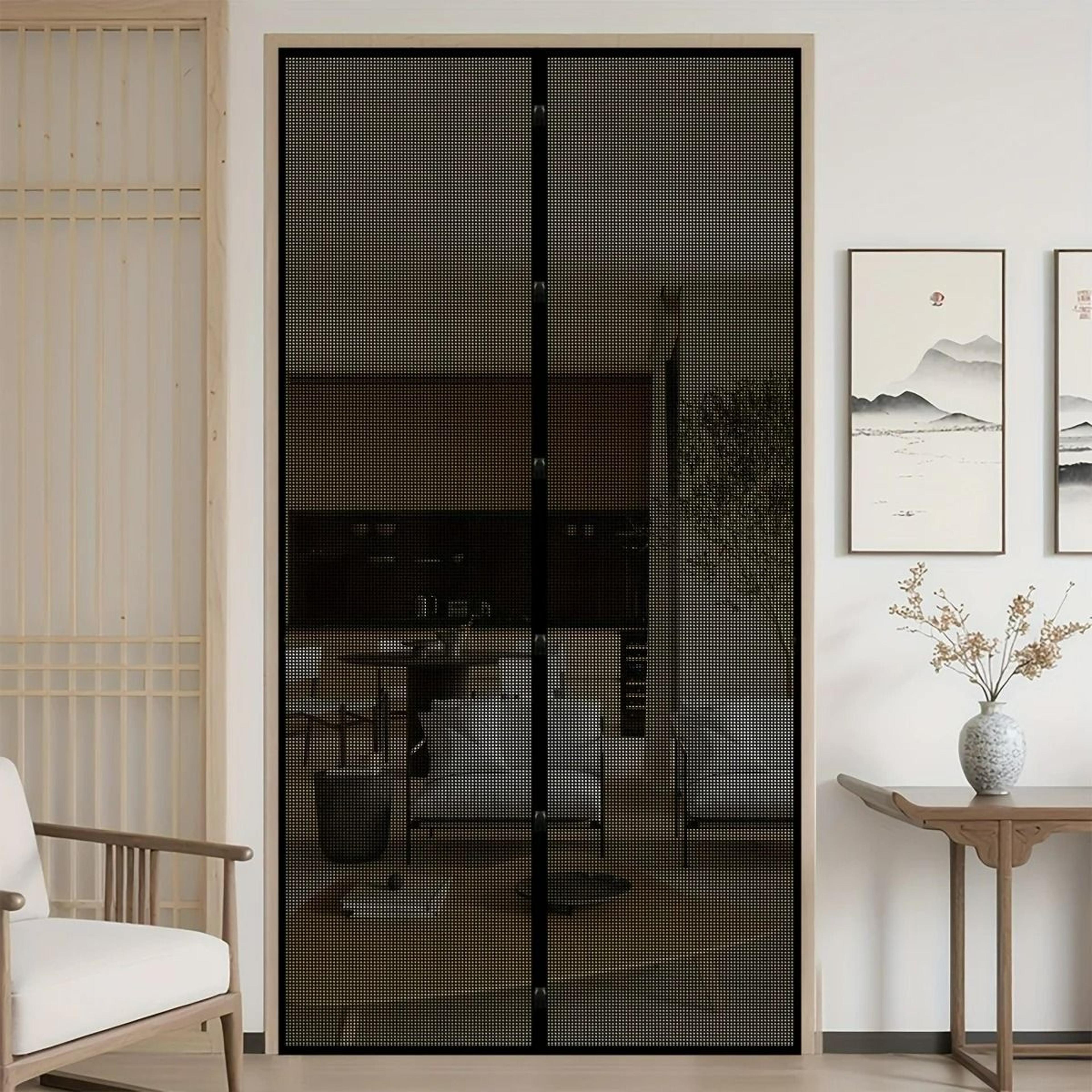 easy fit self closing magnetic mesh curtain