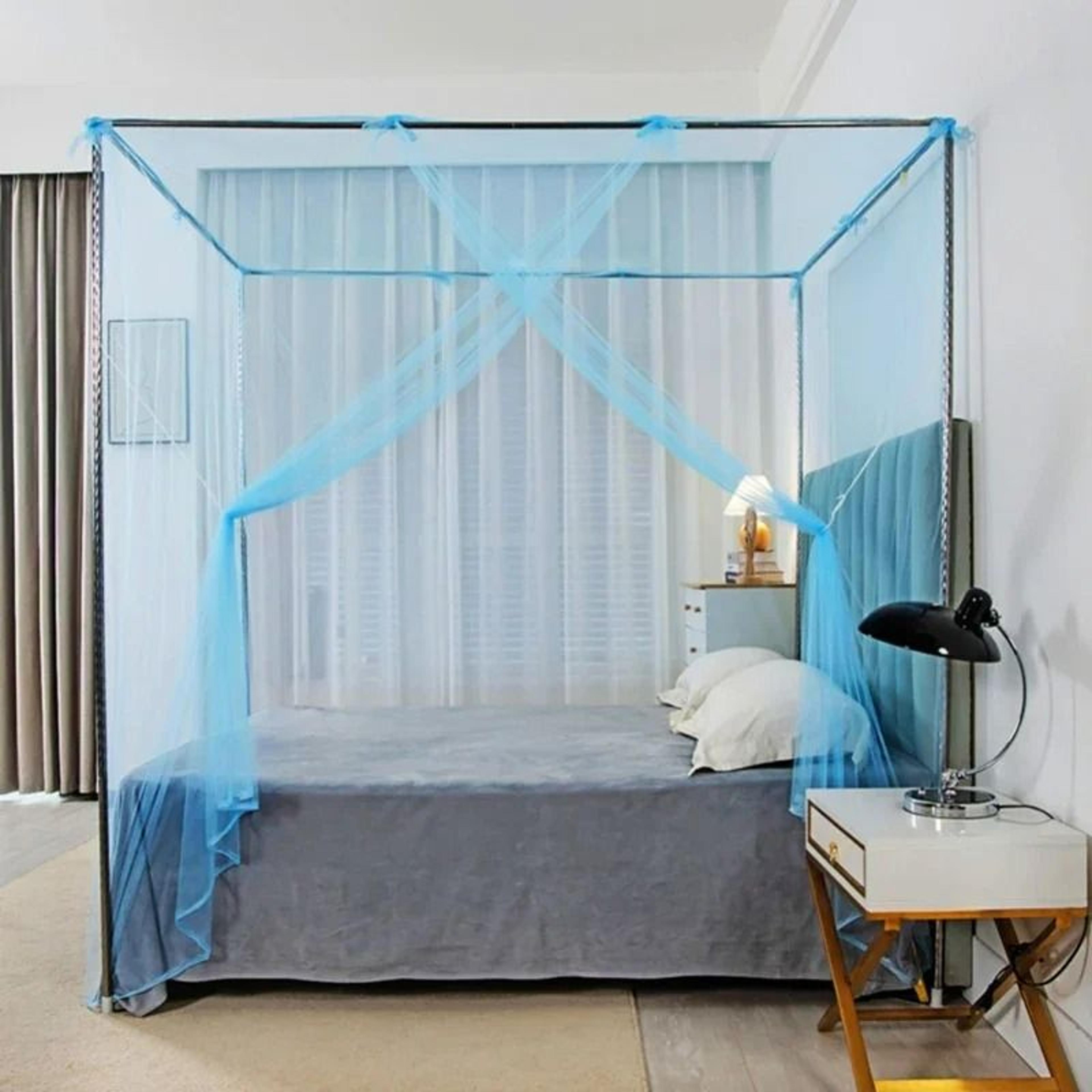 romantic four corner lace bed canopy net