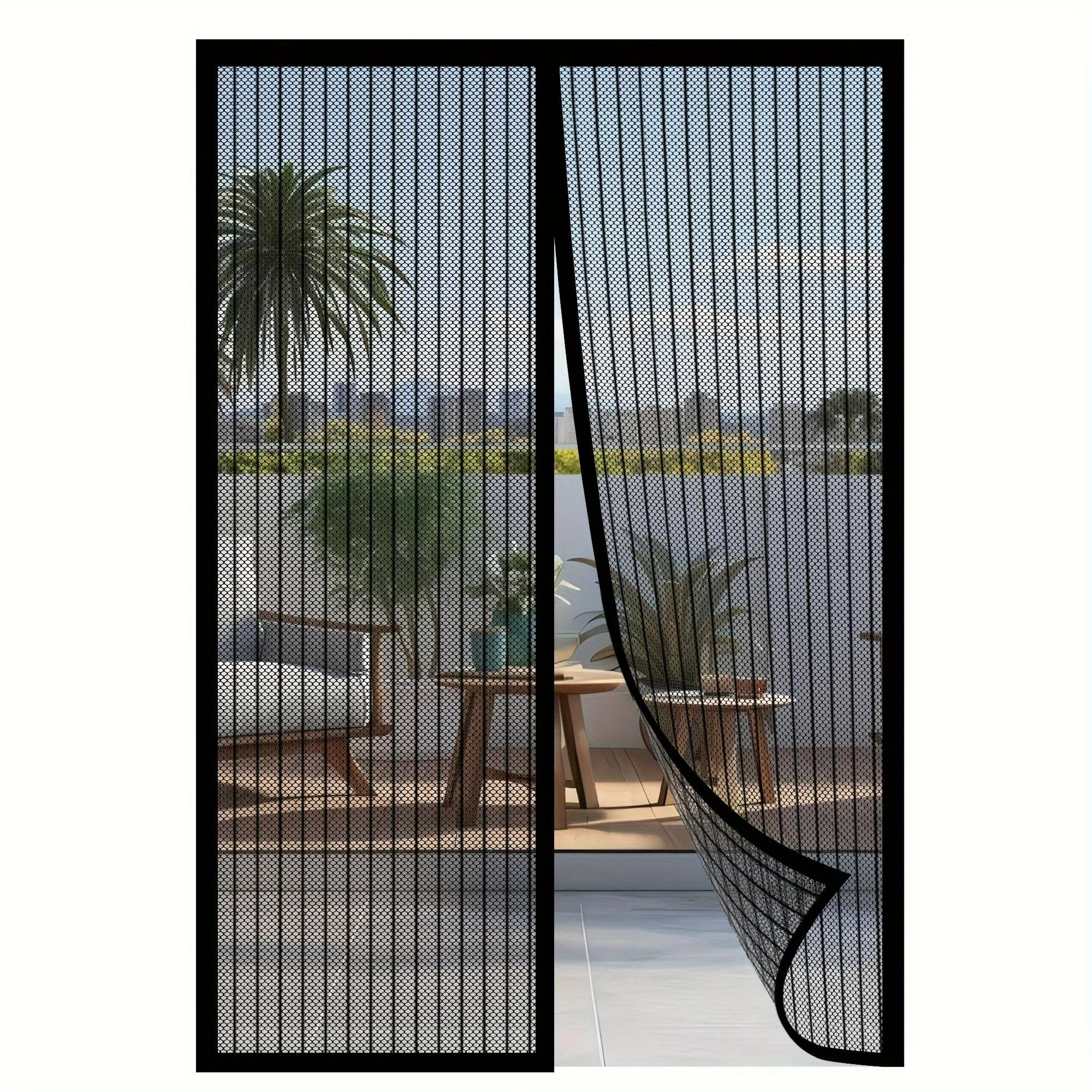 heavy duty self closing magnetic mesh screen door