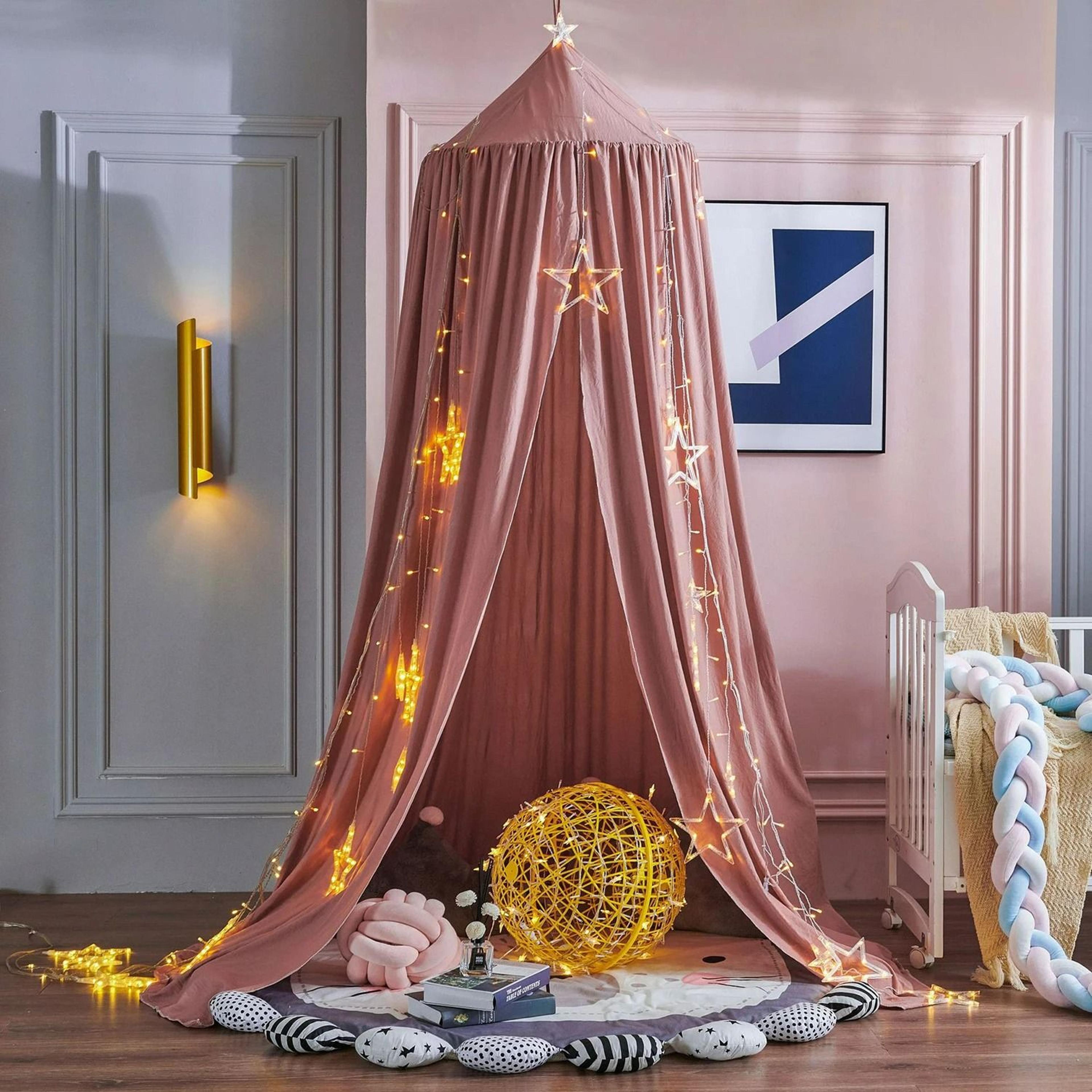 dreamy round kids bed canopy and play tent