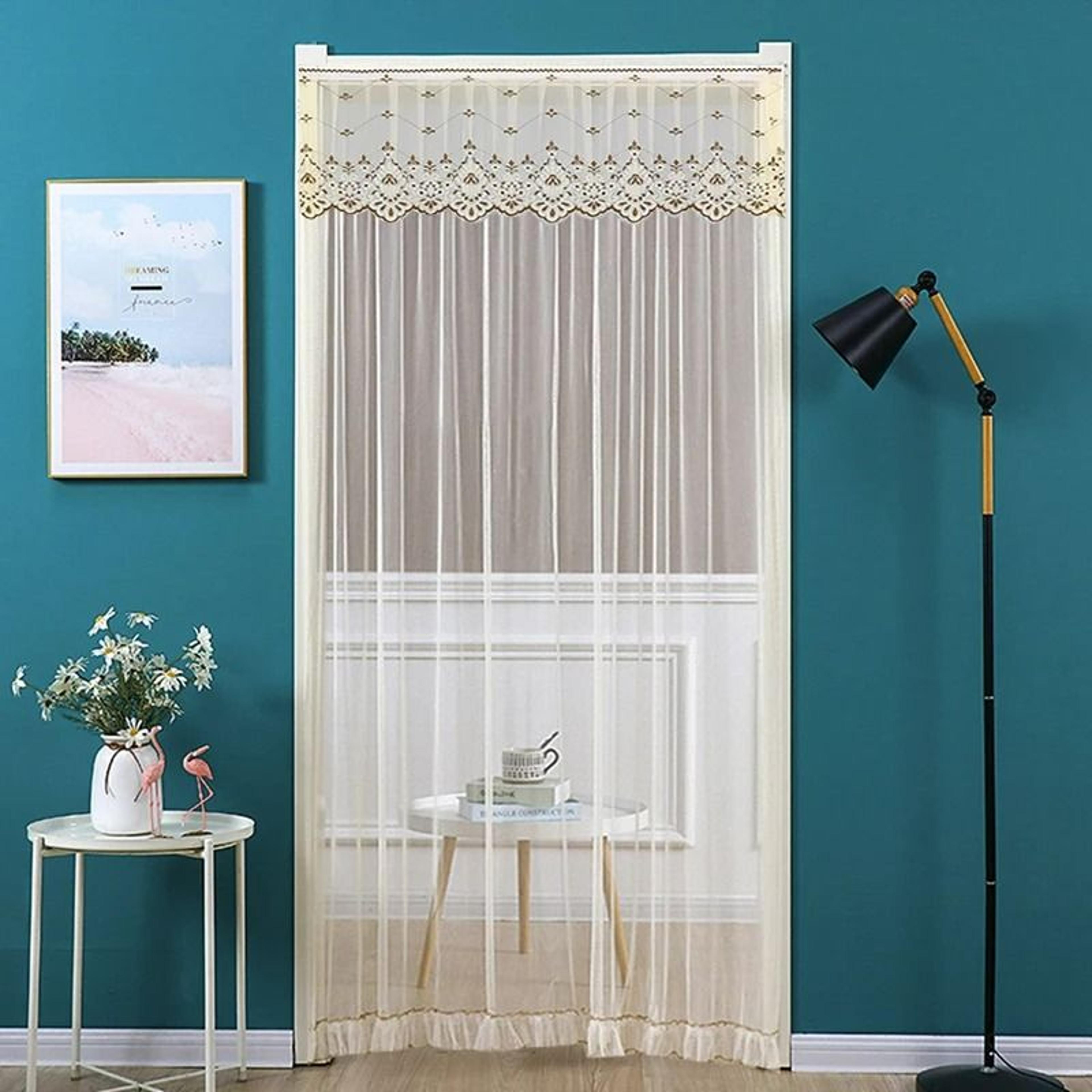 decorative lace insect screen door curtain