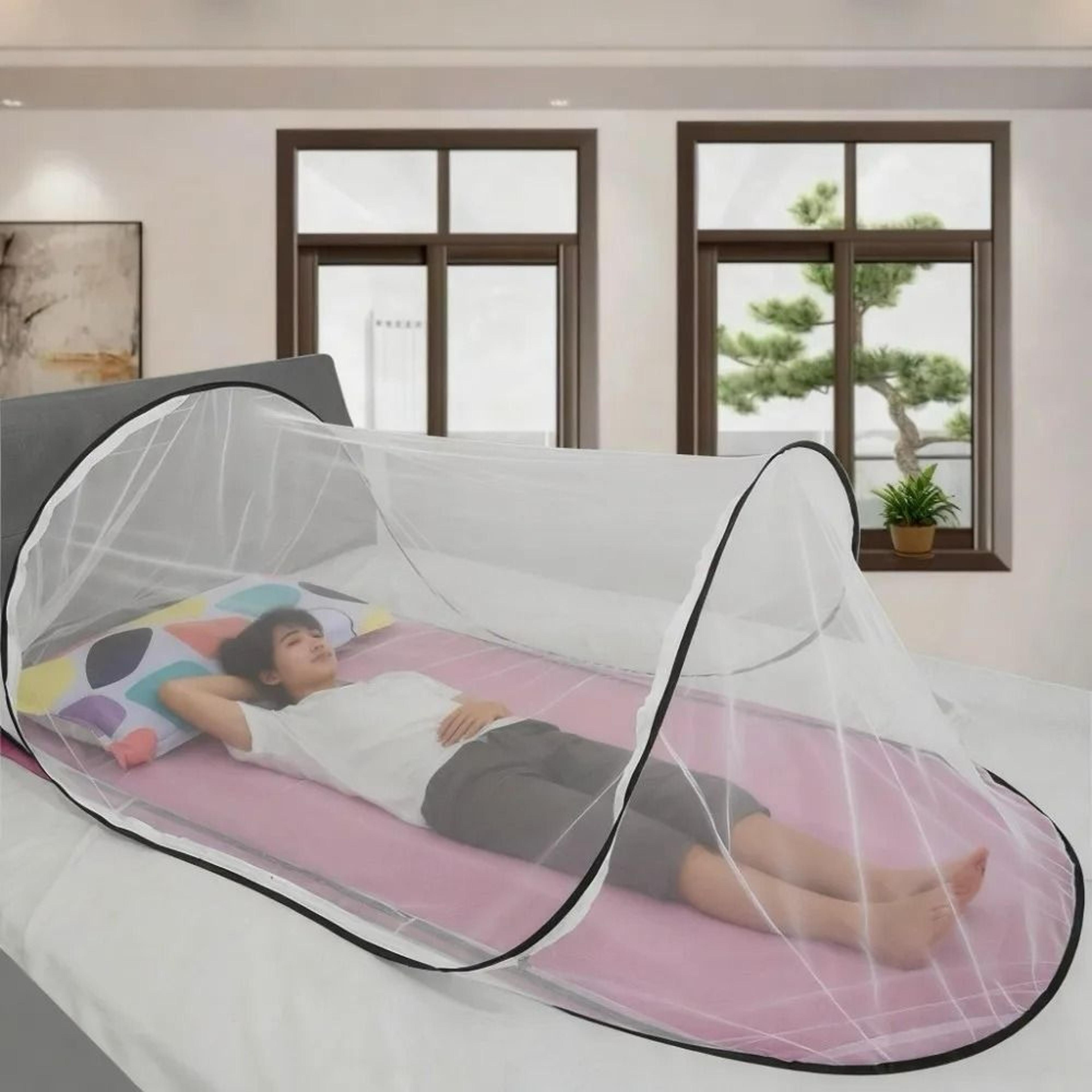 portable full cover folding single bed mosquito net