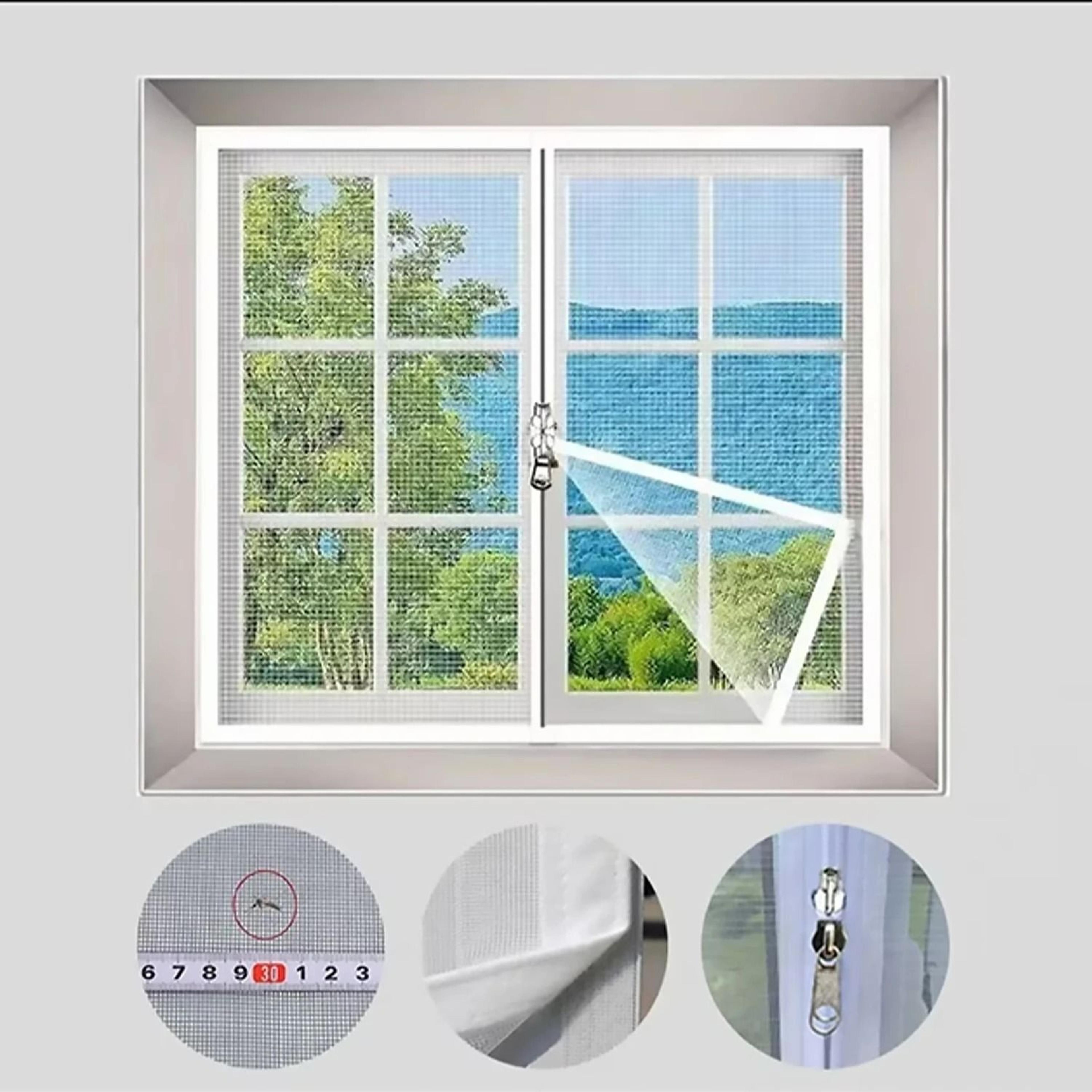 self adhesive window mosquito net with zipper