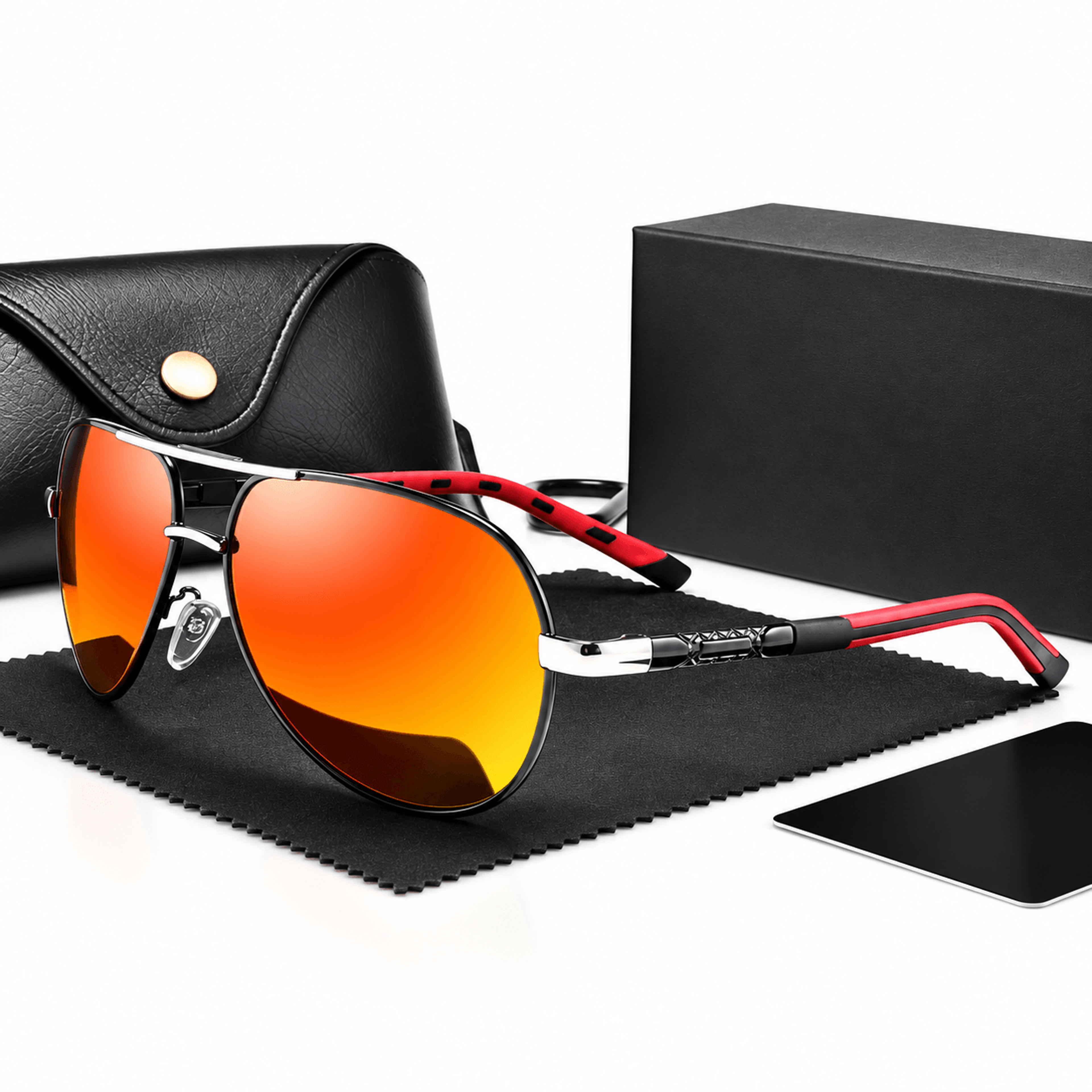 aviation polarized sunglasses for men – aluminum alloy driving & designer mirror eyewear