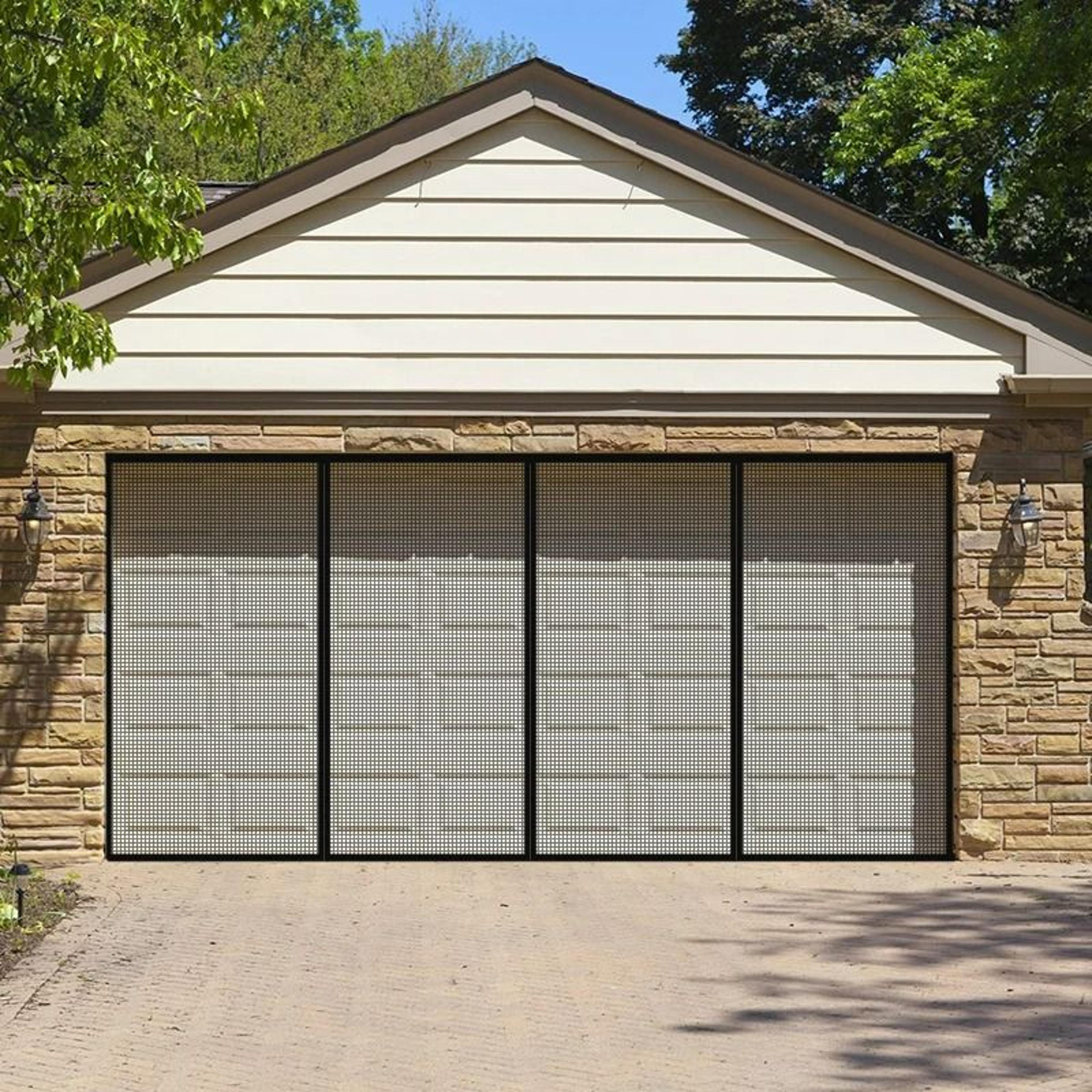 custom magnetic garage door insect screen curtain