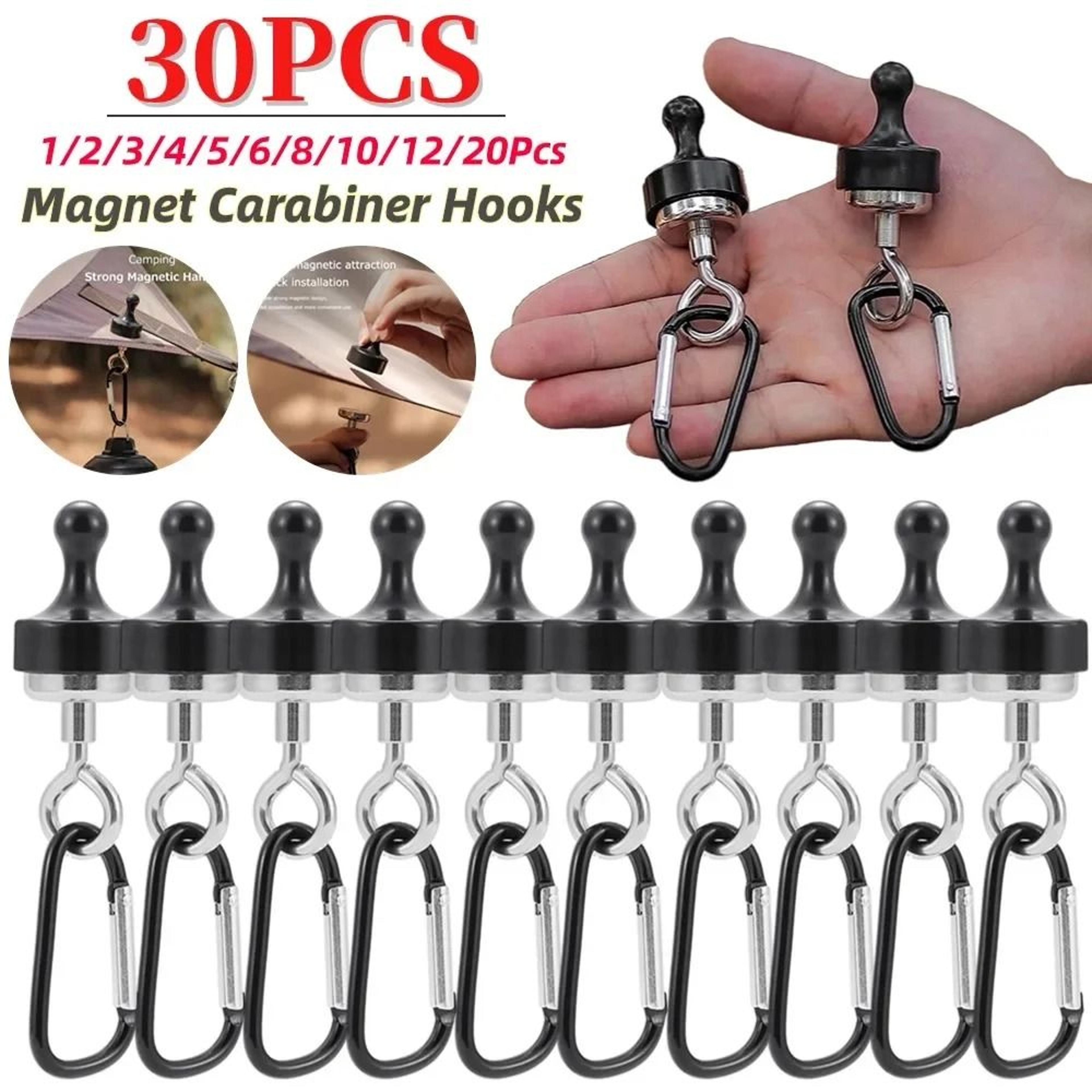 separable magnetic camping tent hooks