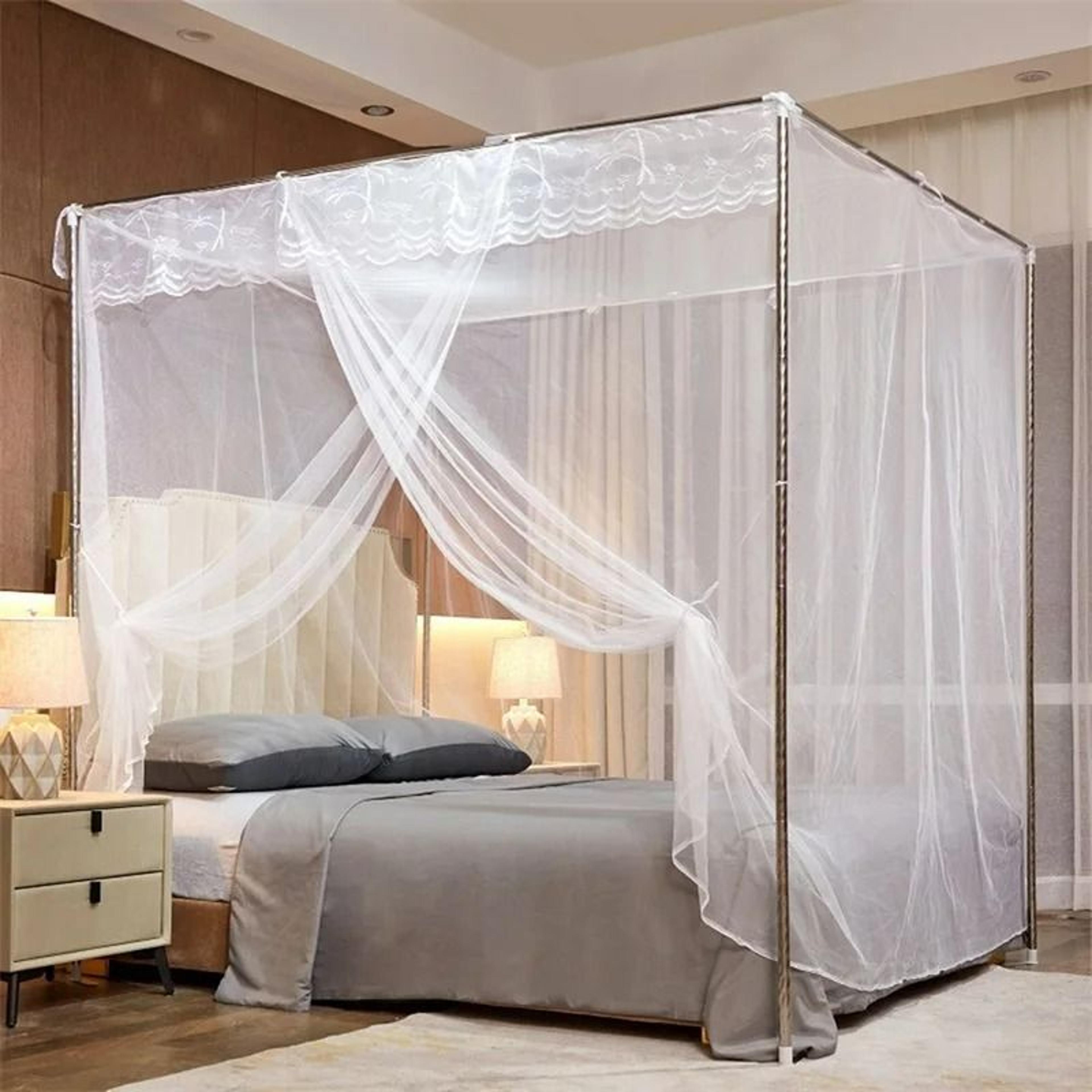 four point lace princess bed canopy