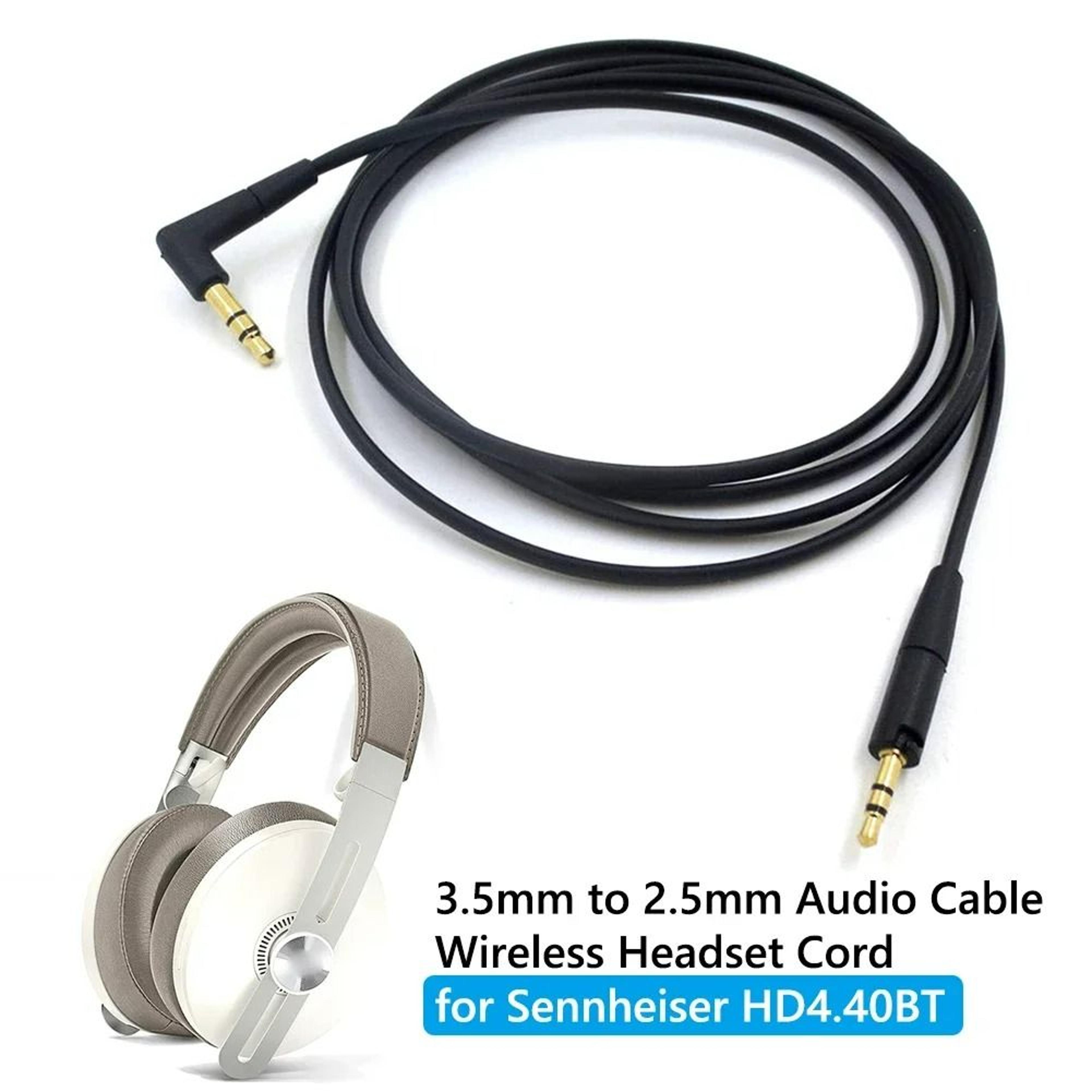 3.5mm to 2.5mm replacement audio cable for sennheiser headphones