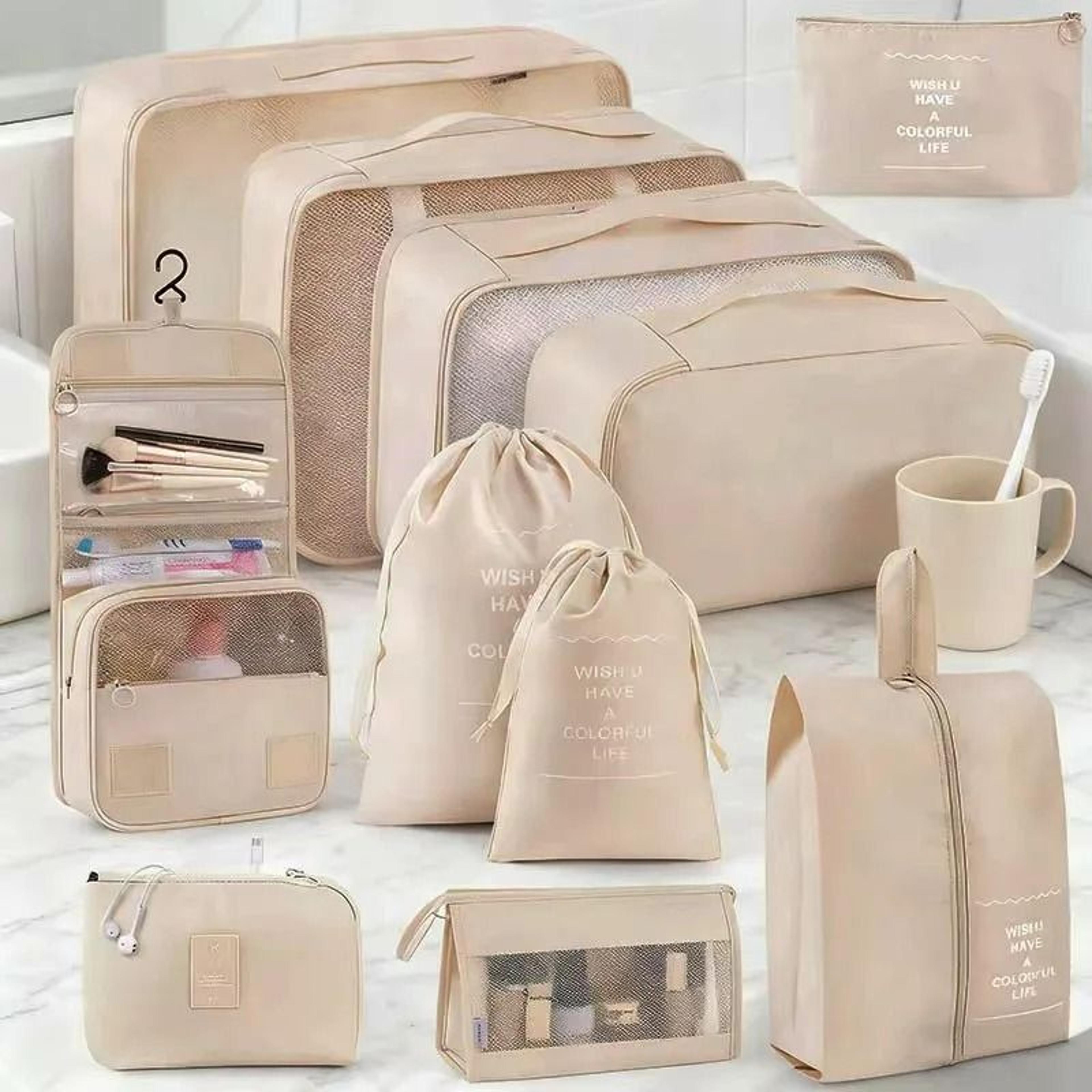 travel and dorm clothing storage organizer bag set