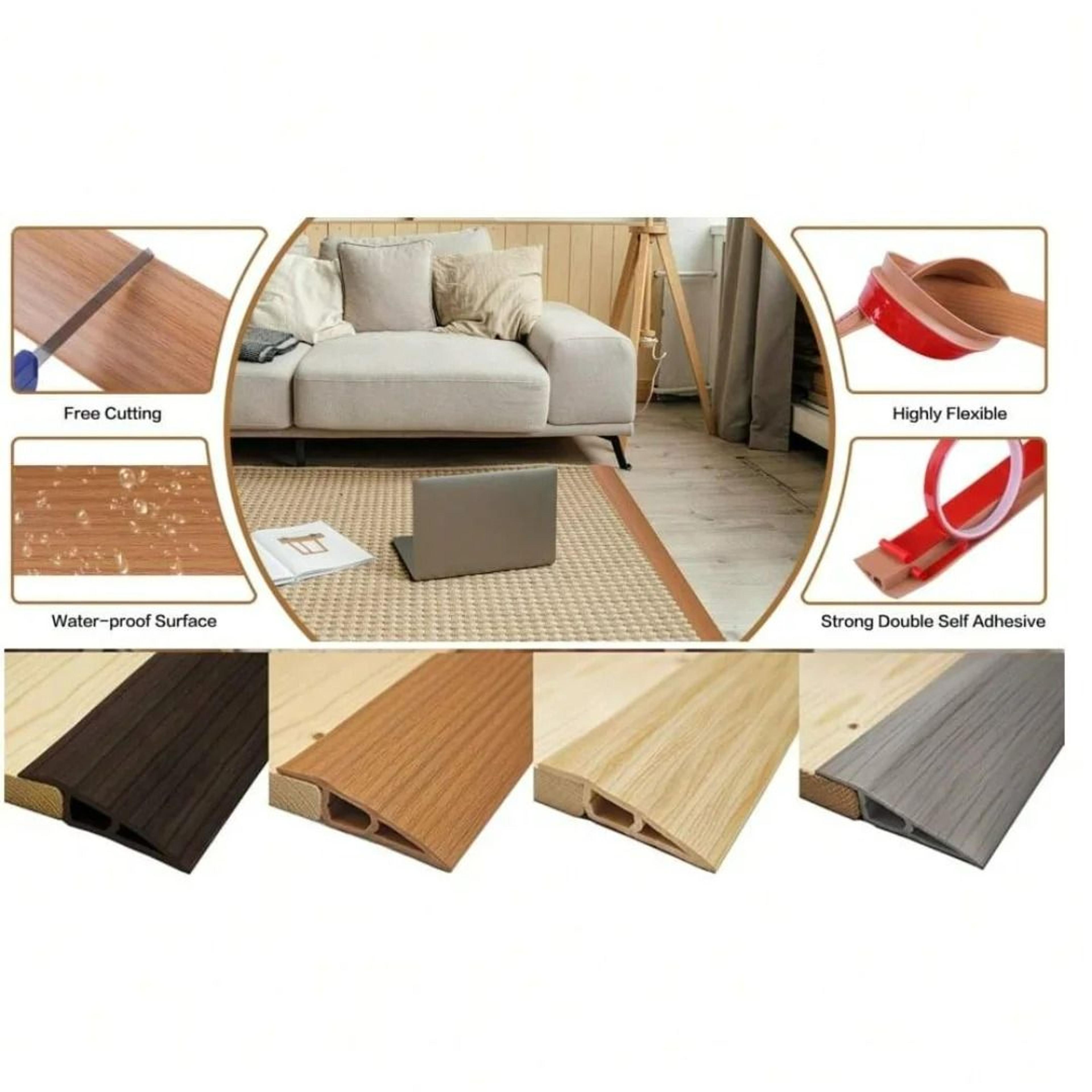 self adhesive pvc floor transition and seam cover strip
