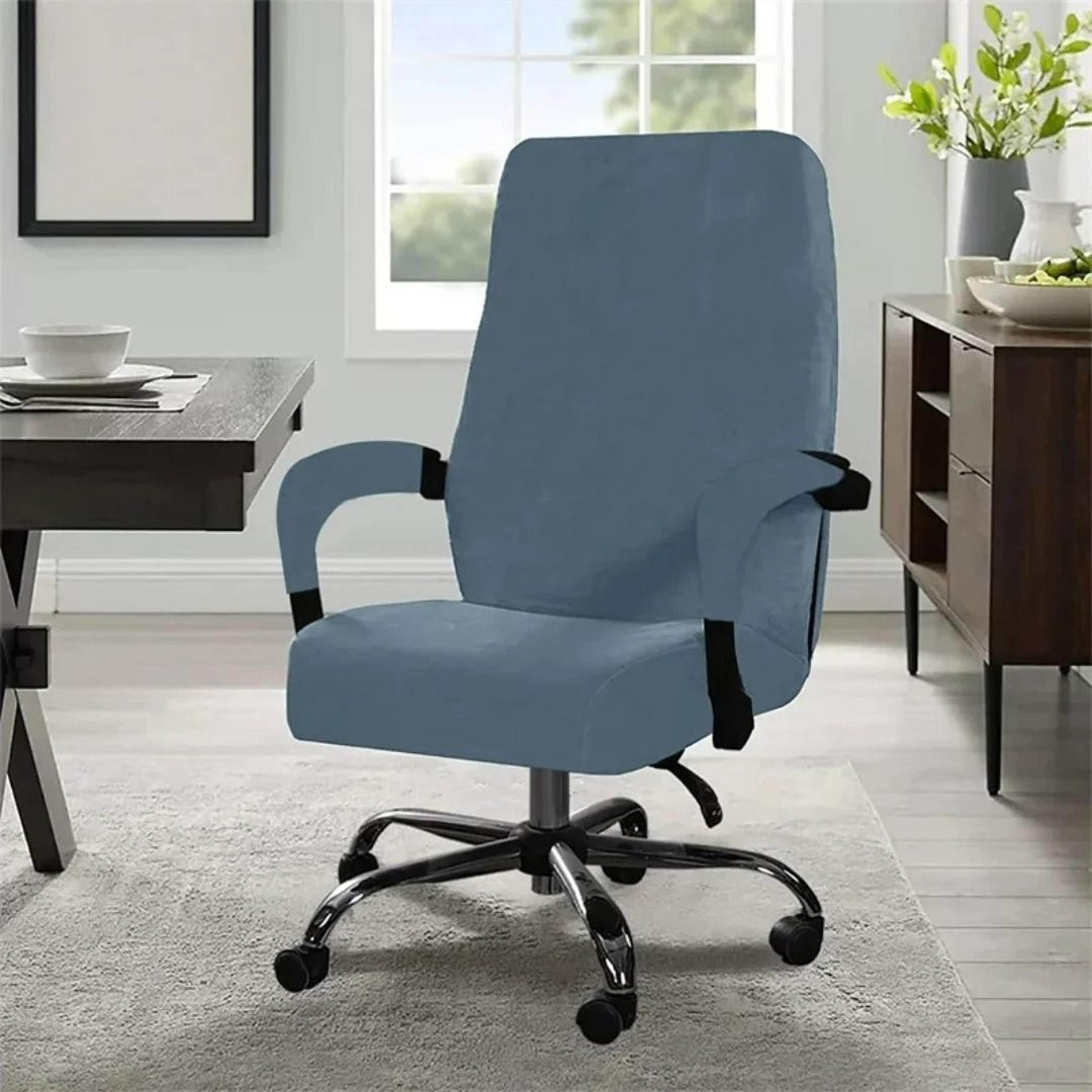 velvet stretch office chair cover with armrest covers
