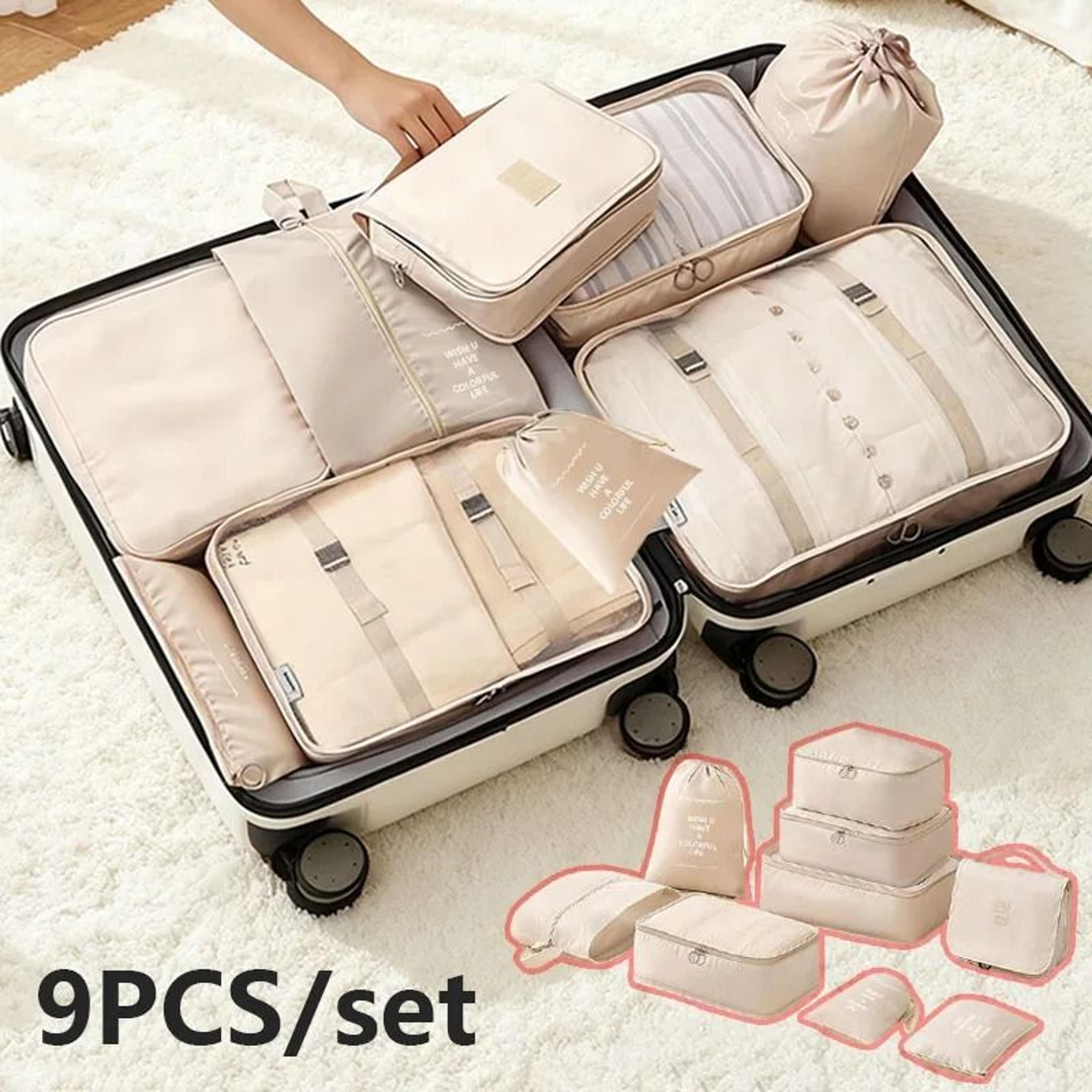 foldable hanging travel clothes organizer bag set