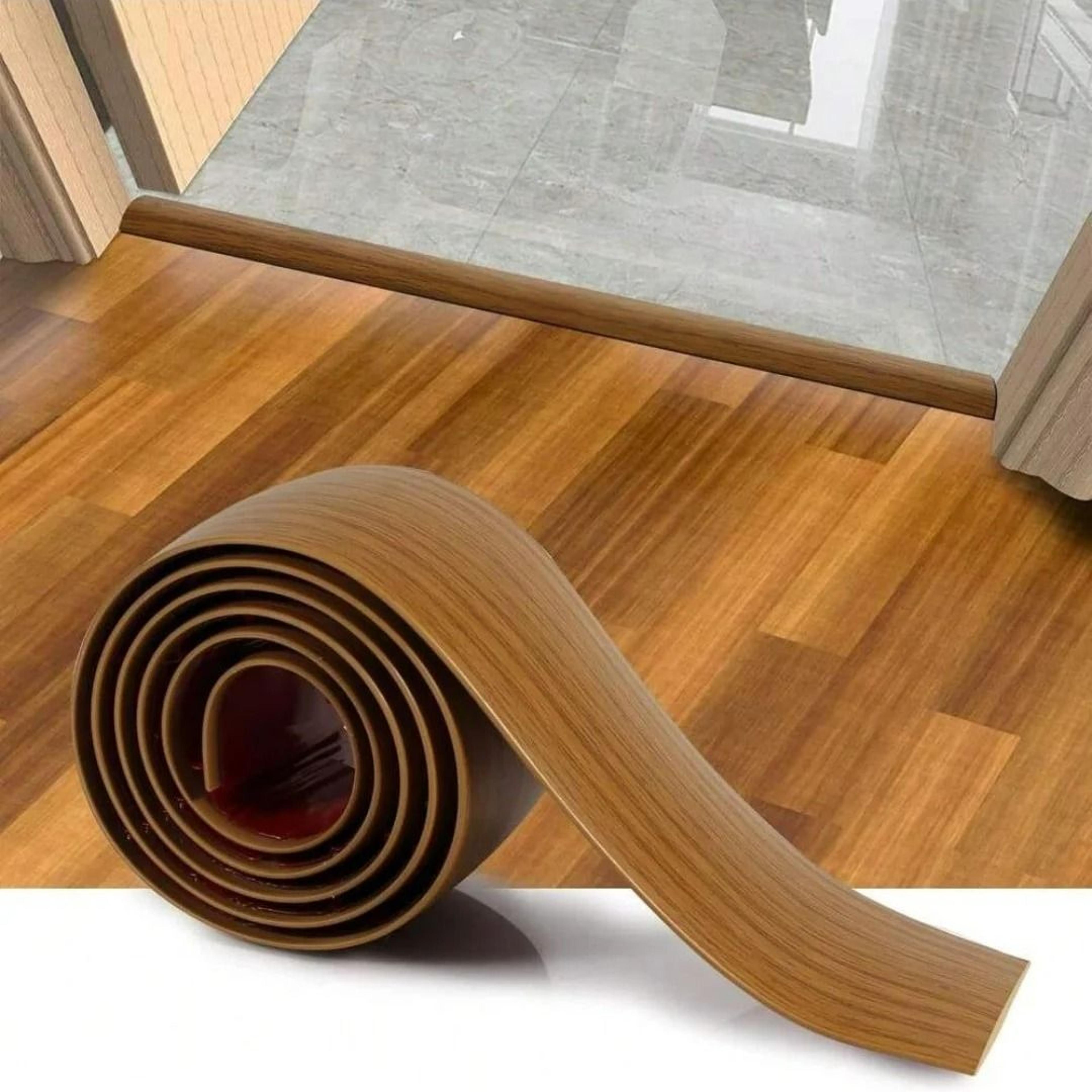 self adhesive wood grain floor transition strip for doorways and thresholds