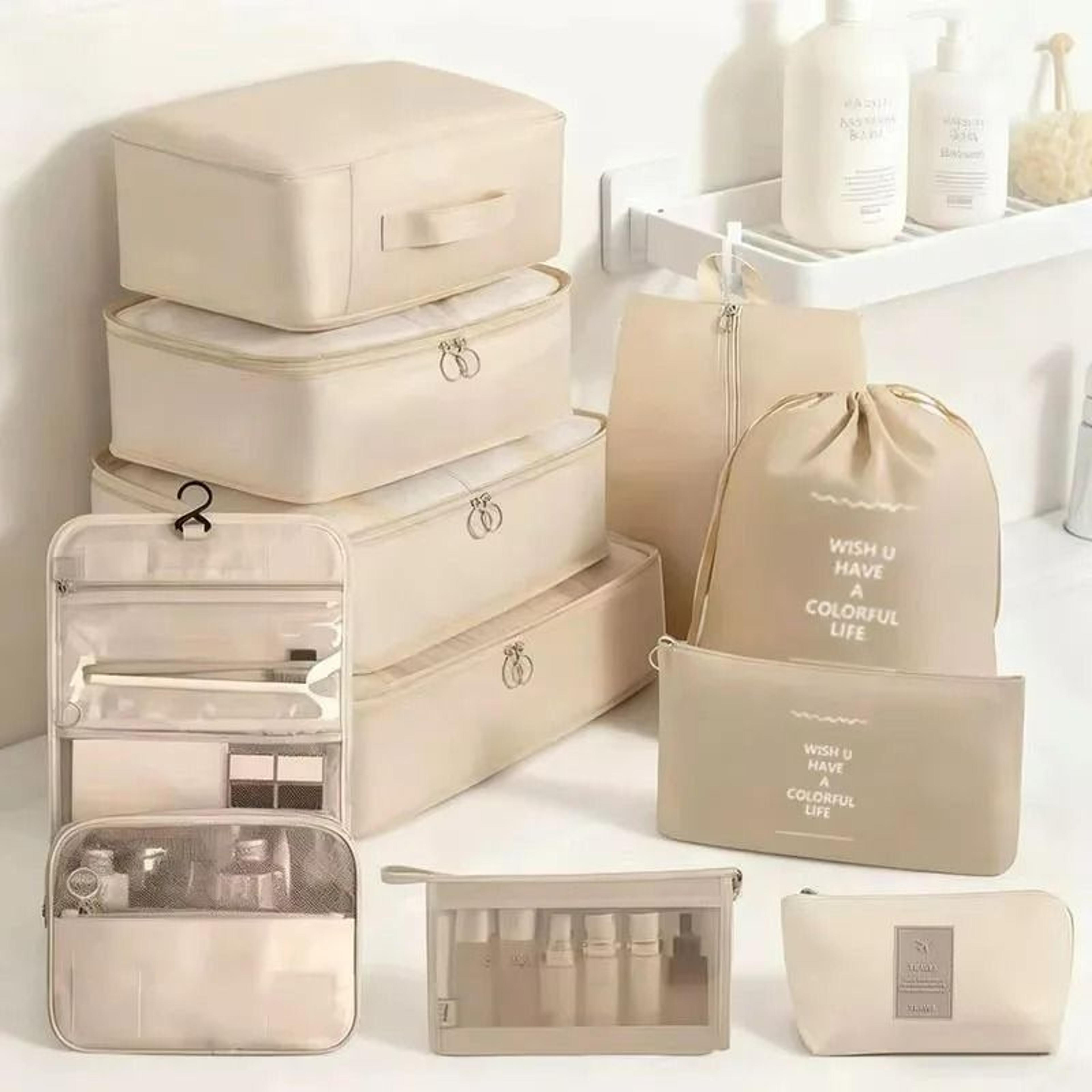 10 piece travel packing cube organizer set