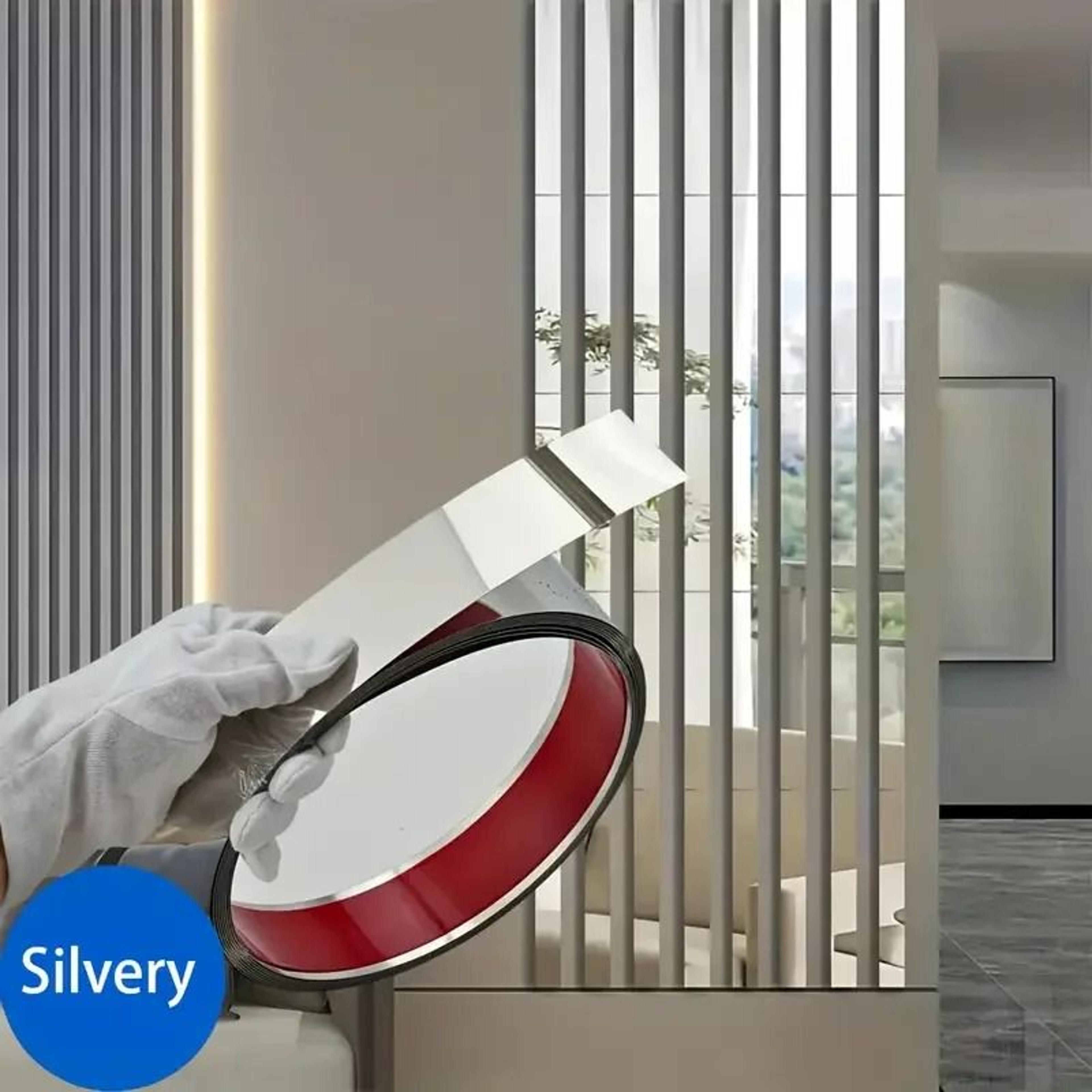 silver mirror stainless steel decorative wall trim