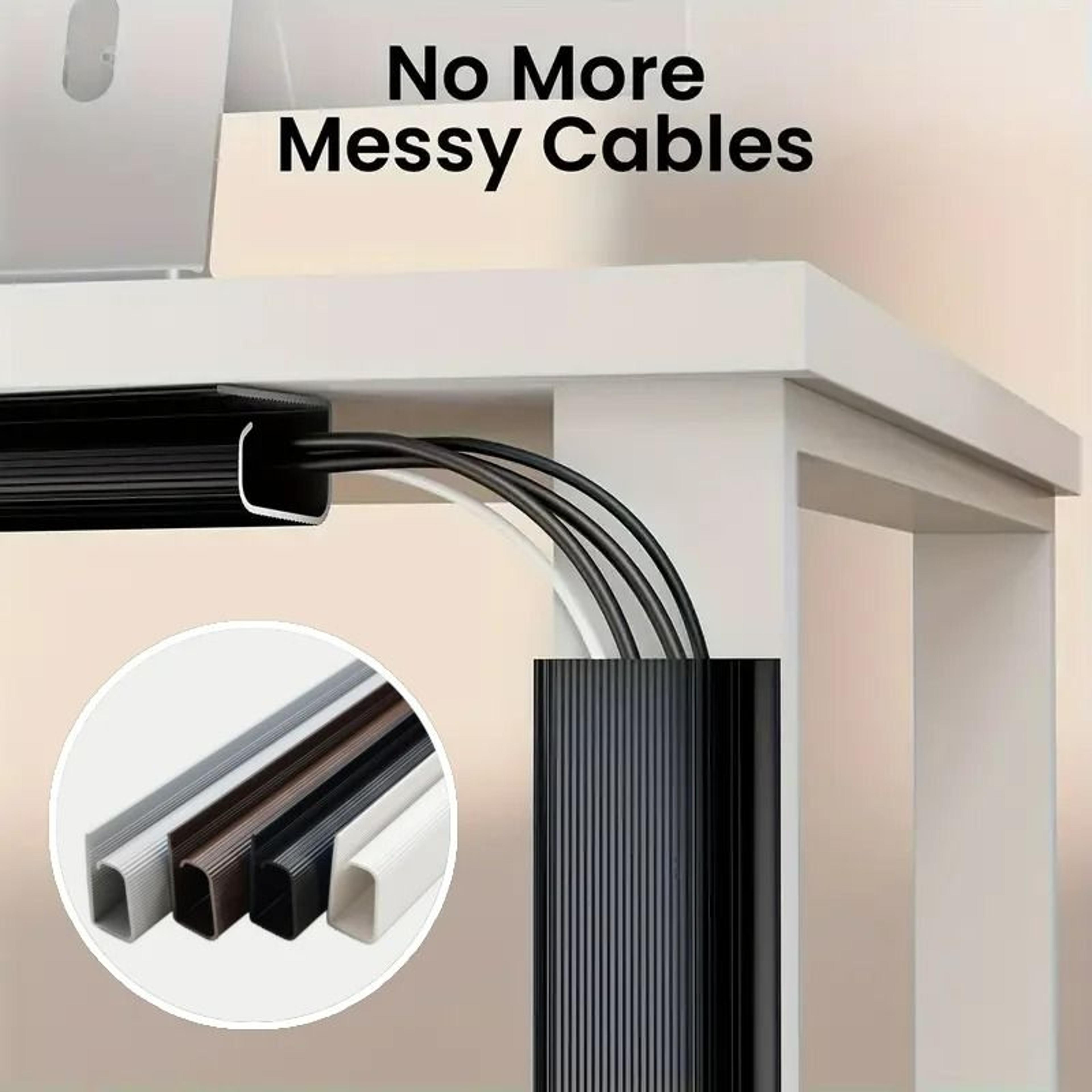 2 piece under desk pvc cable organizer trays
