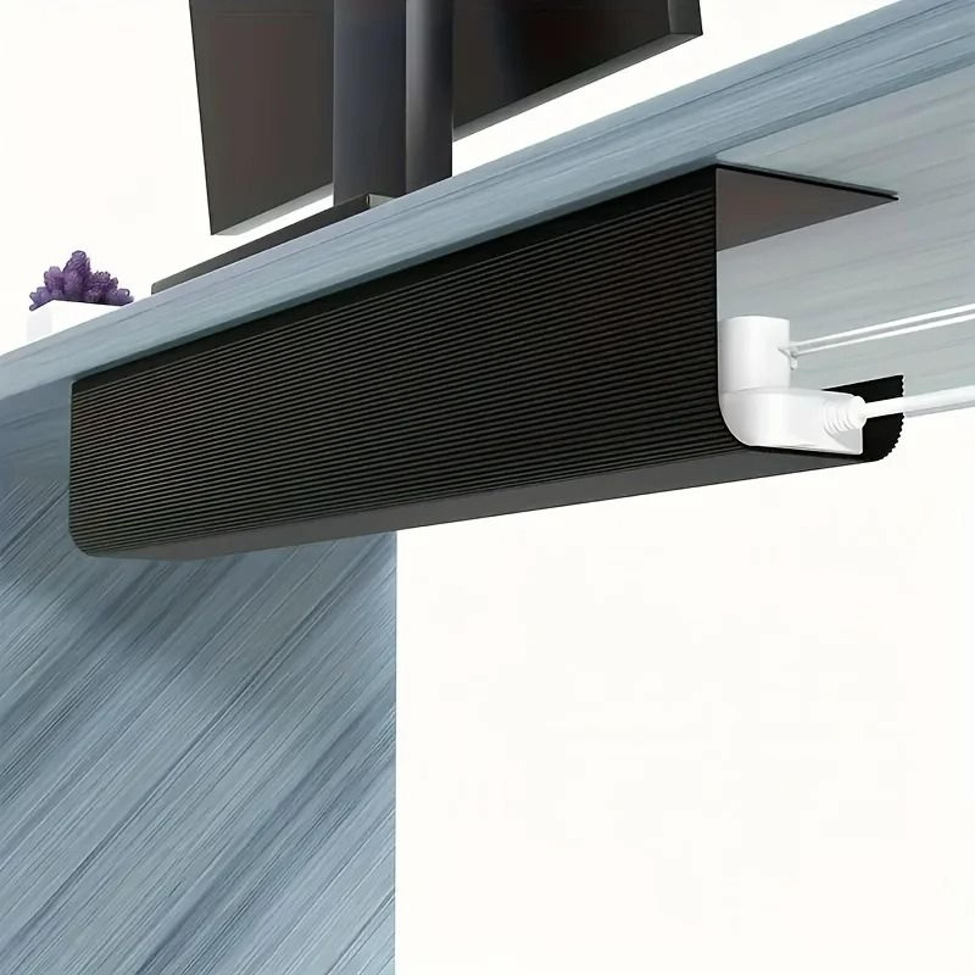 self adhesive under desk cord organizer tray